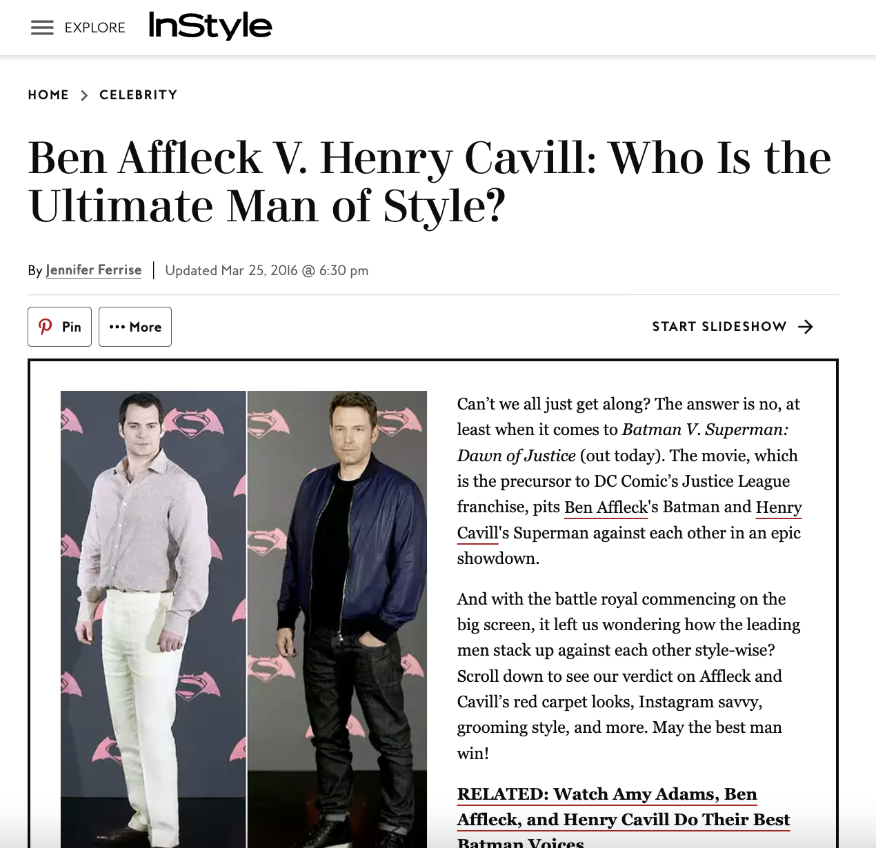 Ben Affleck and Henry Cavill