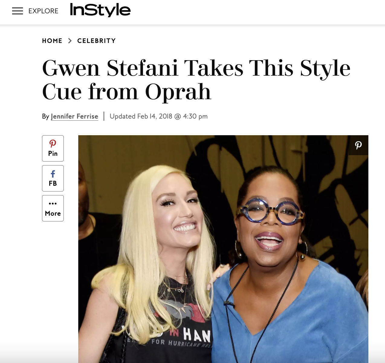 Gwen Stefani and Oprah