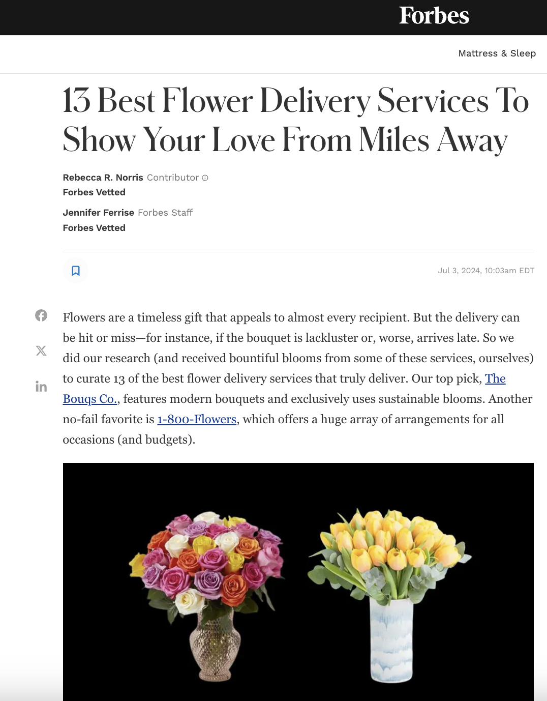Best Flower Delivery Services