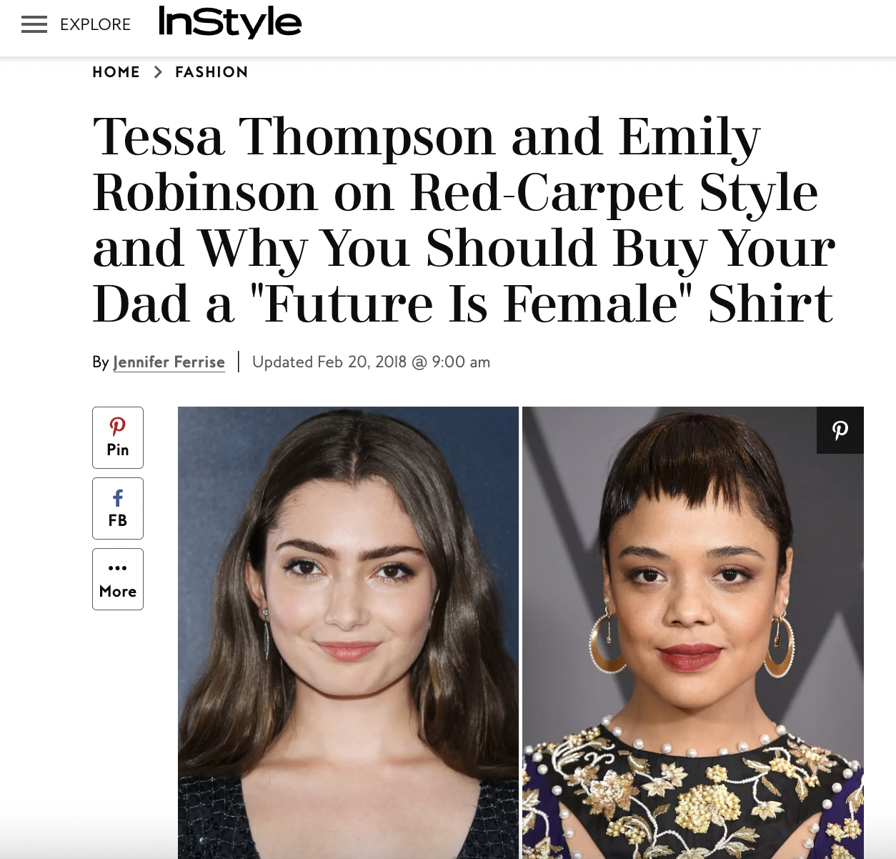 Tessa Thompson and Emily Robinson