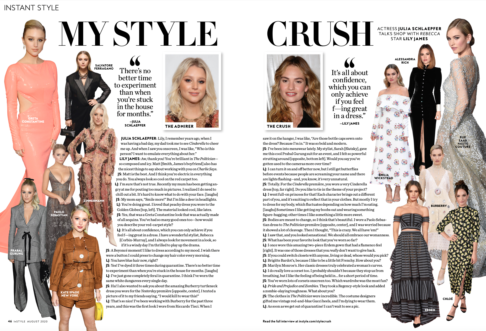 Lily James and Julia Schlaepfer