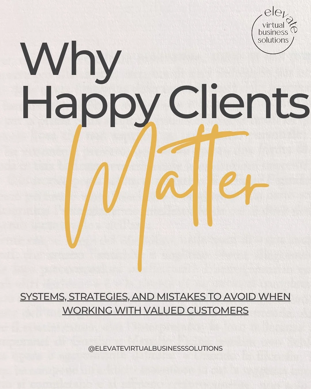 Discover proven systems and strategies to keep clients coming back.
&nbsp;
Click the link in our bio to read through our April blog for more insight!
&nbsp;
#delegatetoelevate
#clientretention
#happyclients