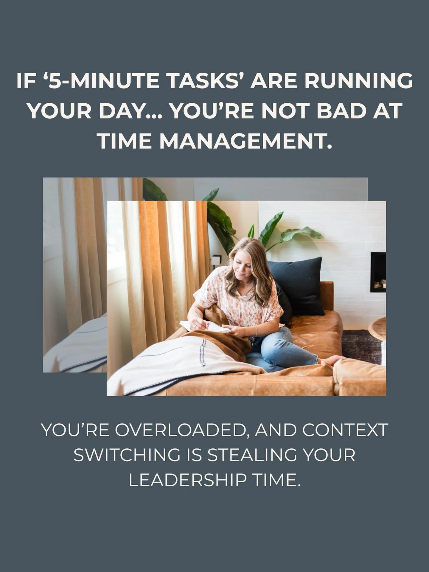 If you&rsquo;re doing &ldquo;just one quick thing&rdquo; 47 times a day&hellip; that&rsquo;s the problem.
&nbsp;
Those five-minute tasks don&rsquo;t just take five minutes.
They steal your focus, your momentum, and your ability to lead.
&nbsp;
Here&r