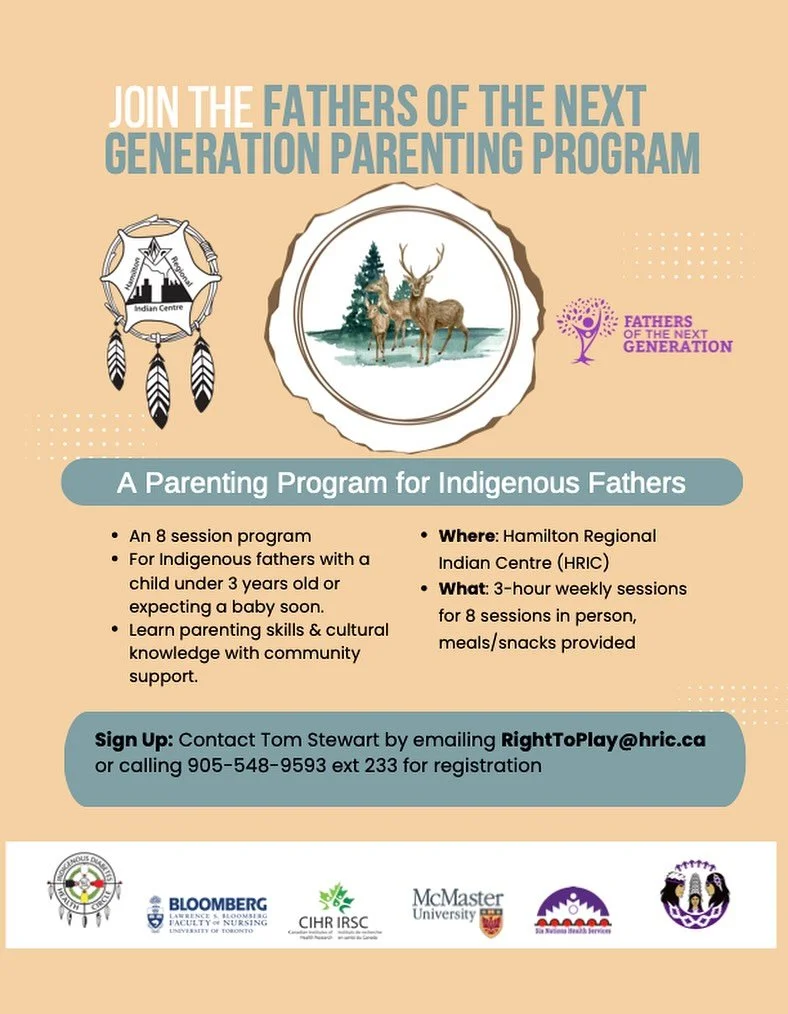 Join the FOTNG Parenting Program, a program by and for Indigenous Fathers! 💜