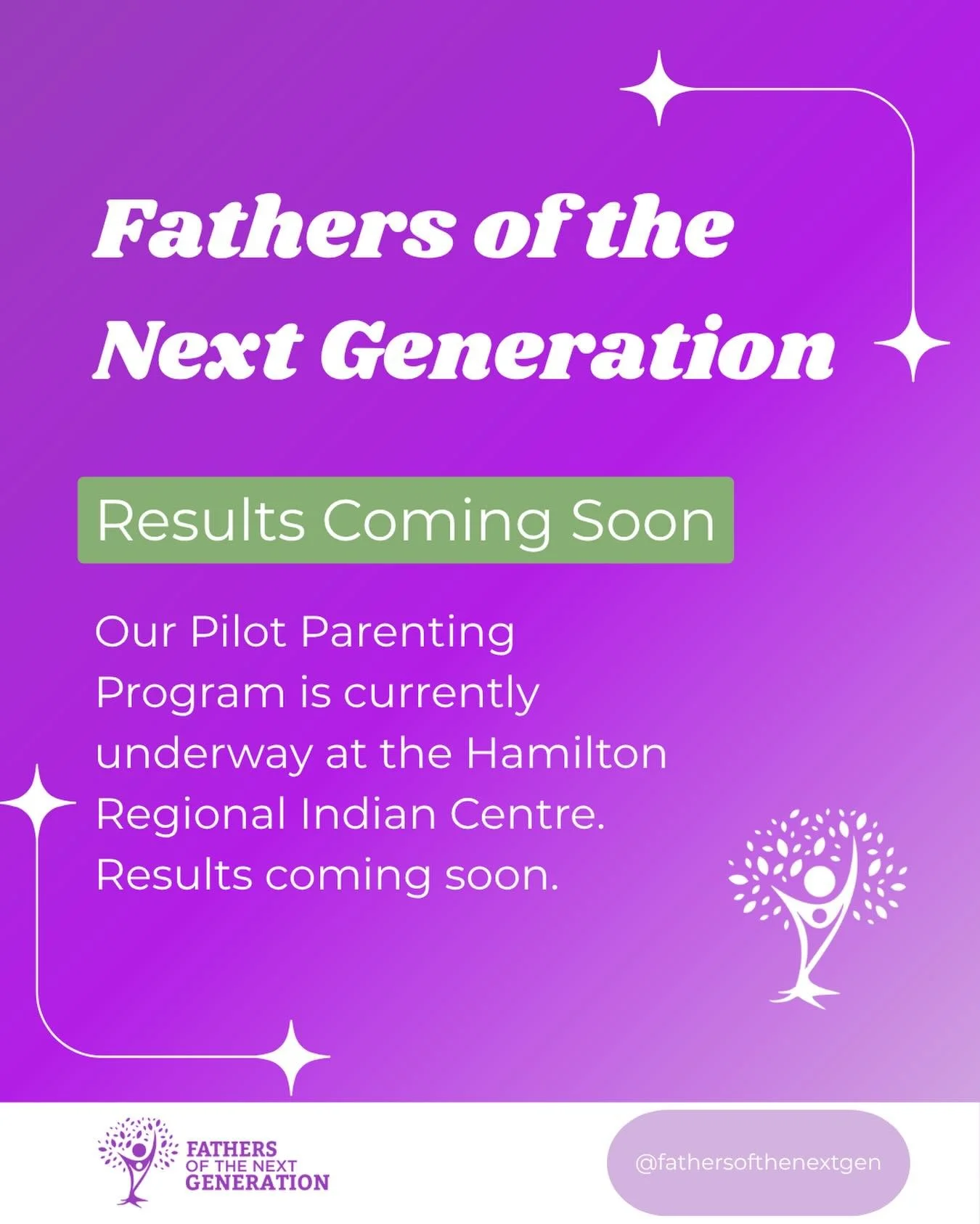 Our pilot parenting program by and for Indigenous fathers is now underway at the @hamiltonregionalindiancentre! Visit our website at the link in bio to learn how to get involved 🔗. Results coming soon &hellip; 💜