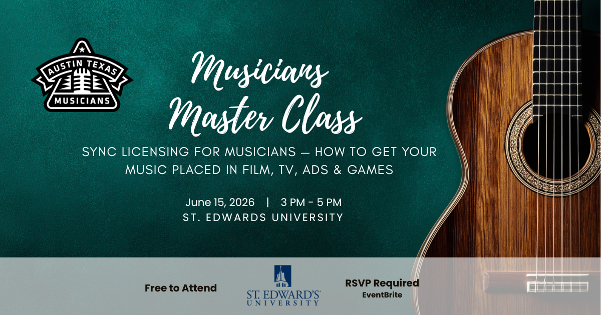 Musicians Master Class: Sync Licensing, Music Placement &amp; Revenue Streams for Independent Artists 