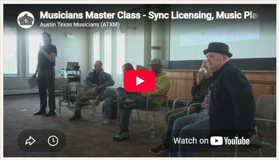 Now Available: Watch the ATXM Sync Licensing Master Class On Demand