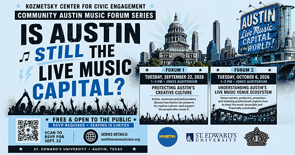 Sept. 22nd &amp; Oct. 6th: Kozmetsky Center of Excellence Community Forum Series