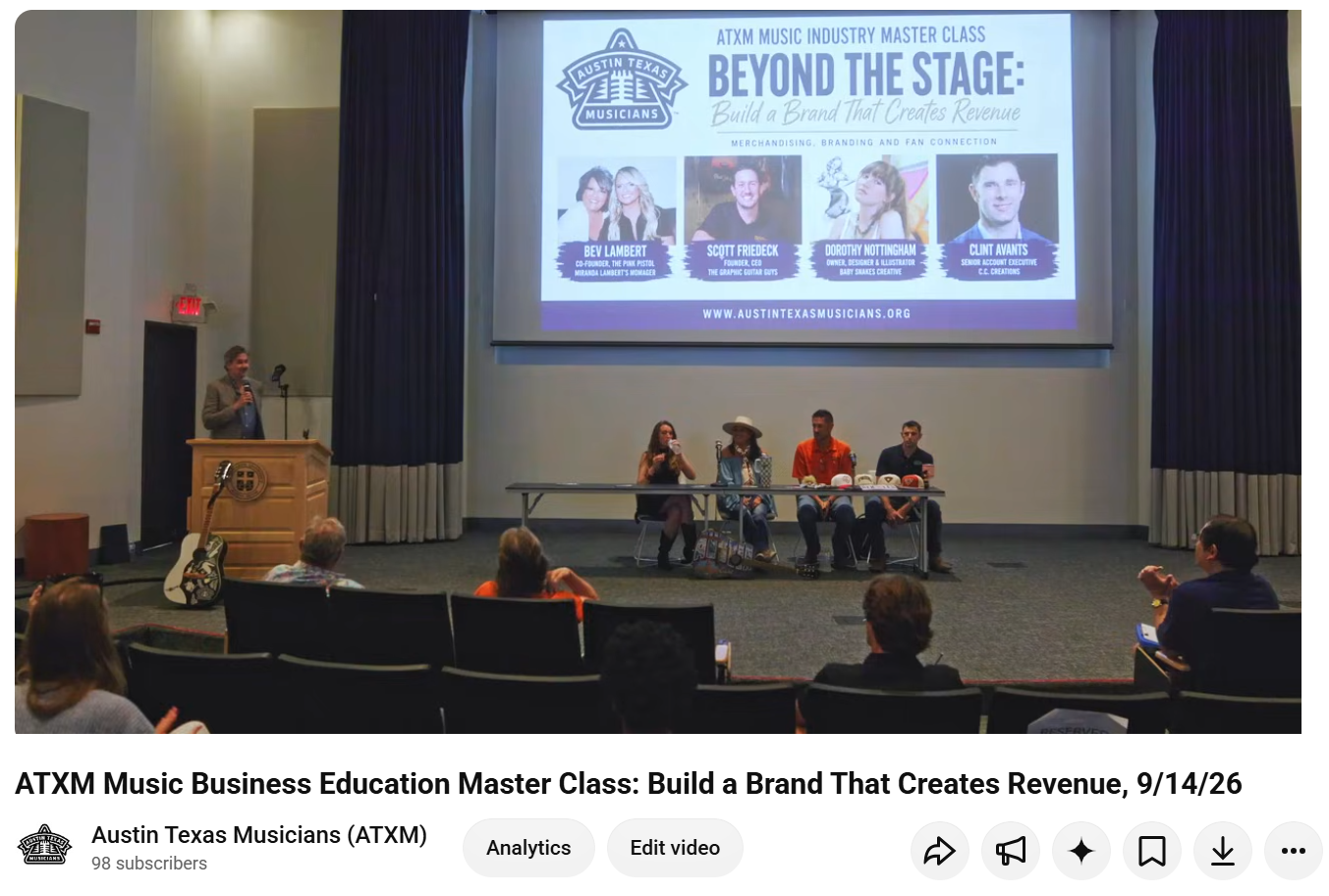 ATXM Master Class Video: Artist Branding &amp; Merchandising: Build a Brand That Creates Revenue