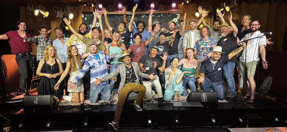 group of enthusiastic musicians