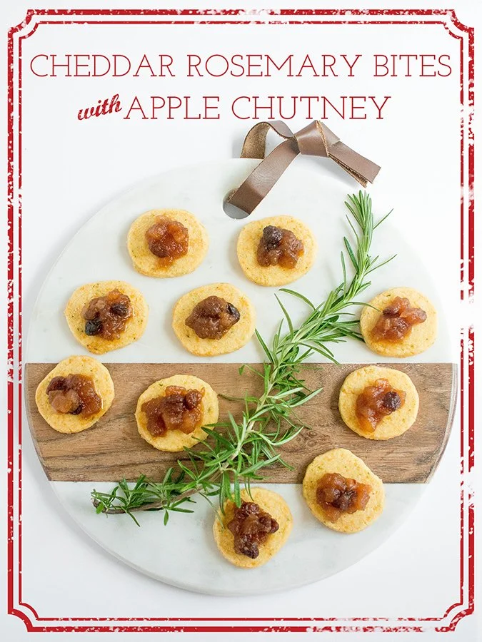 Cheddar Rosemary Bites with Apple Chutney — Tait Farm Foods