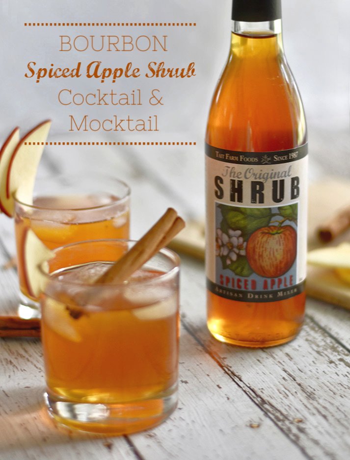 Apple Shrub Bourbon Cocktail &amp; Mocktail