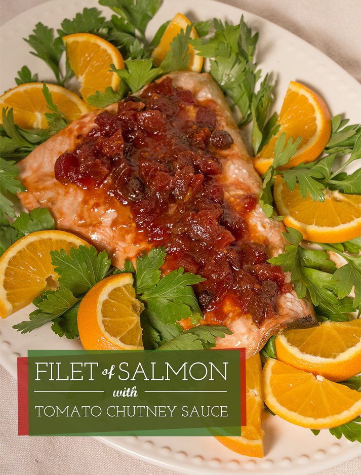 Fillet of Salmon with Chutney