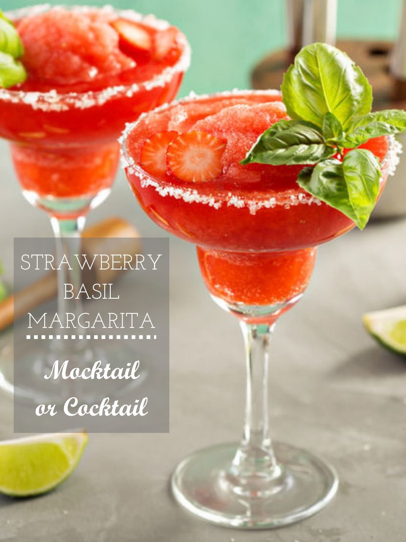 Strawberry Basil Margarita, Zero Proof