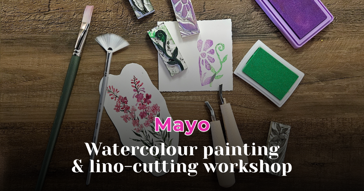 Watercolour painting & lino-cutting workshop
