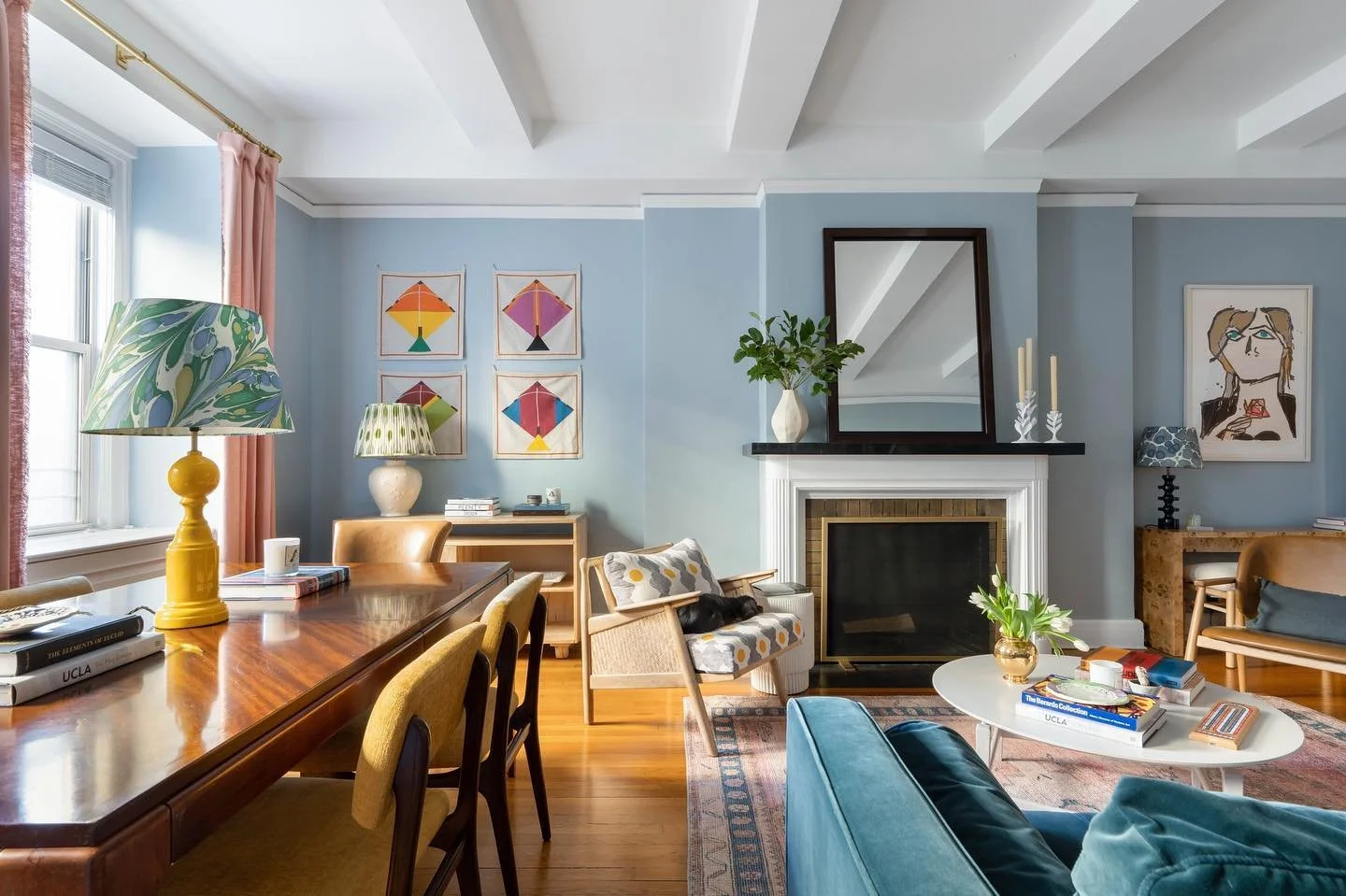 We wanted to make this living room as bright and vibrant as the family that lives here. I think the 🐶 approves.⁠
⁠
⁠📸 @heidi.solander 
⁠
#interiordesign #interiordesigner #ashleymanfreddesign #homedesign #homedecor #interiorinspo #homeinspo #interi