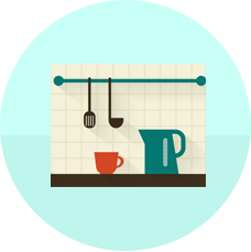 3. Start with your kitchen's main workstations.