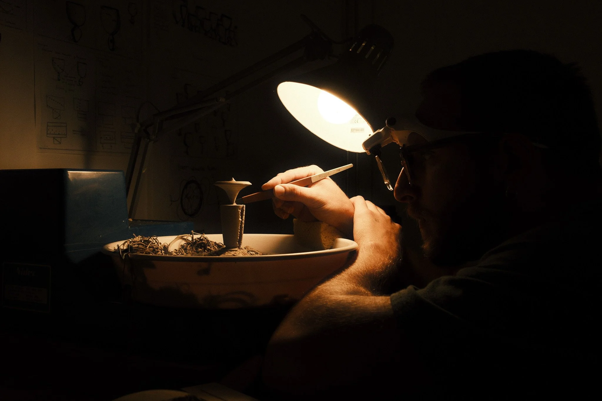 On the wheel again to finish shapping