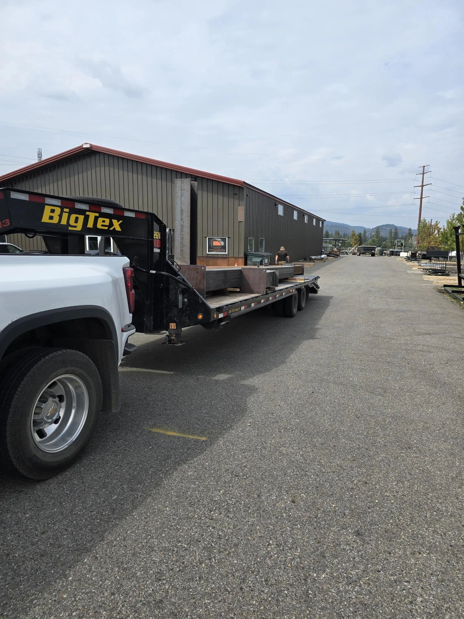 Truck in Idaho prepared for transport of machined parts to northwestern United States region