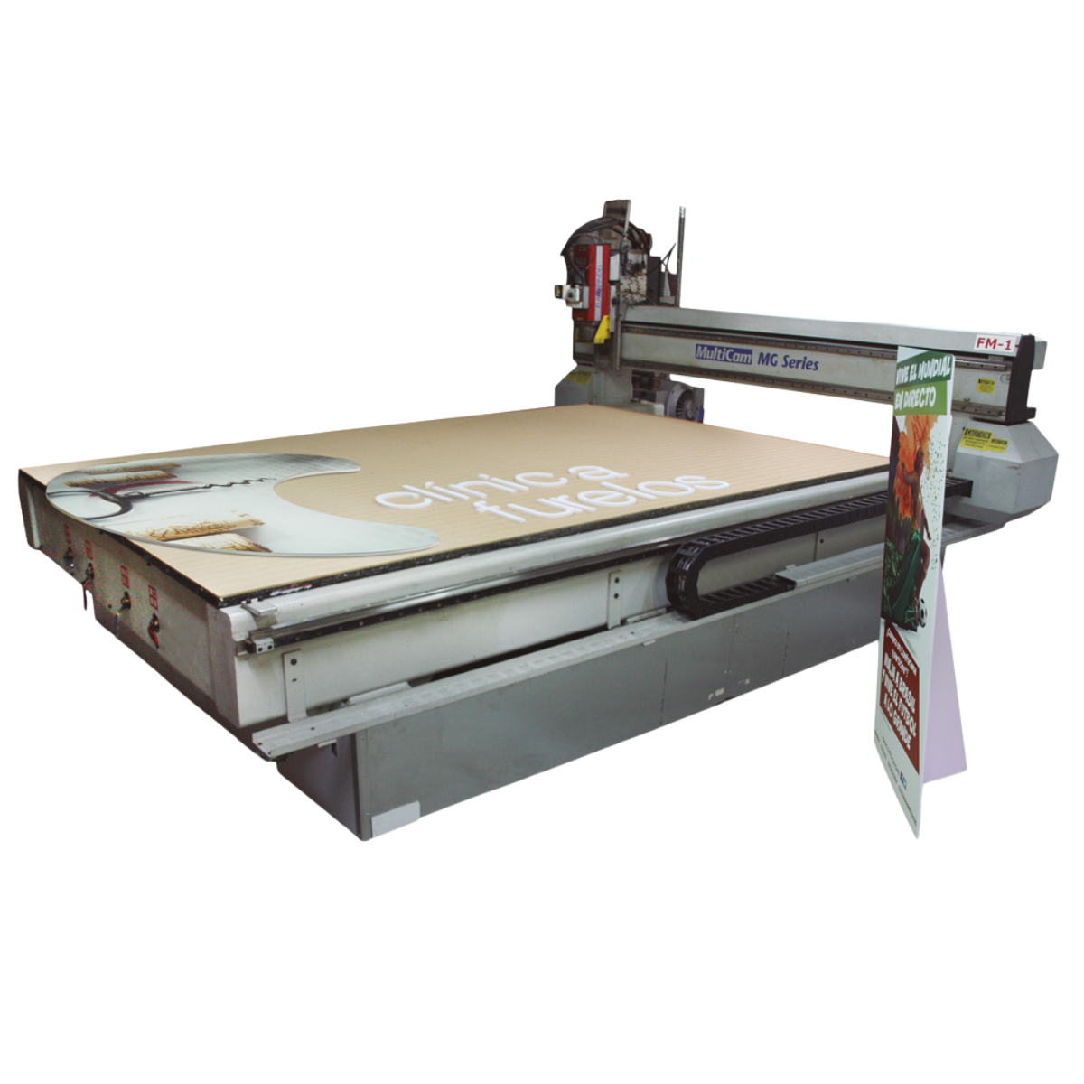 Multicam MG Series Router: X axis 145", Y axis 61", Z axis 8"