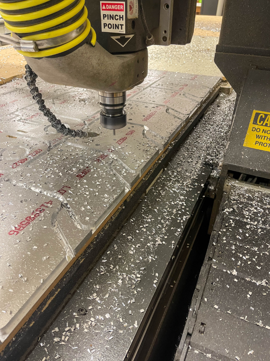 cnc routing aluminum part