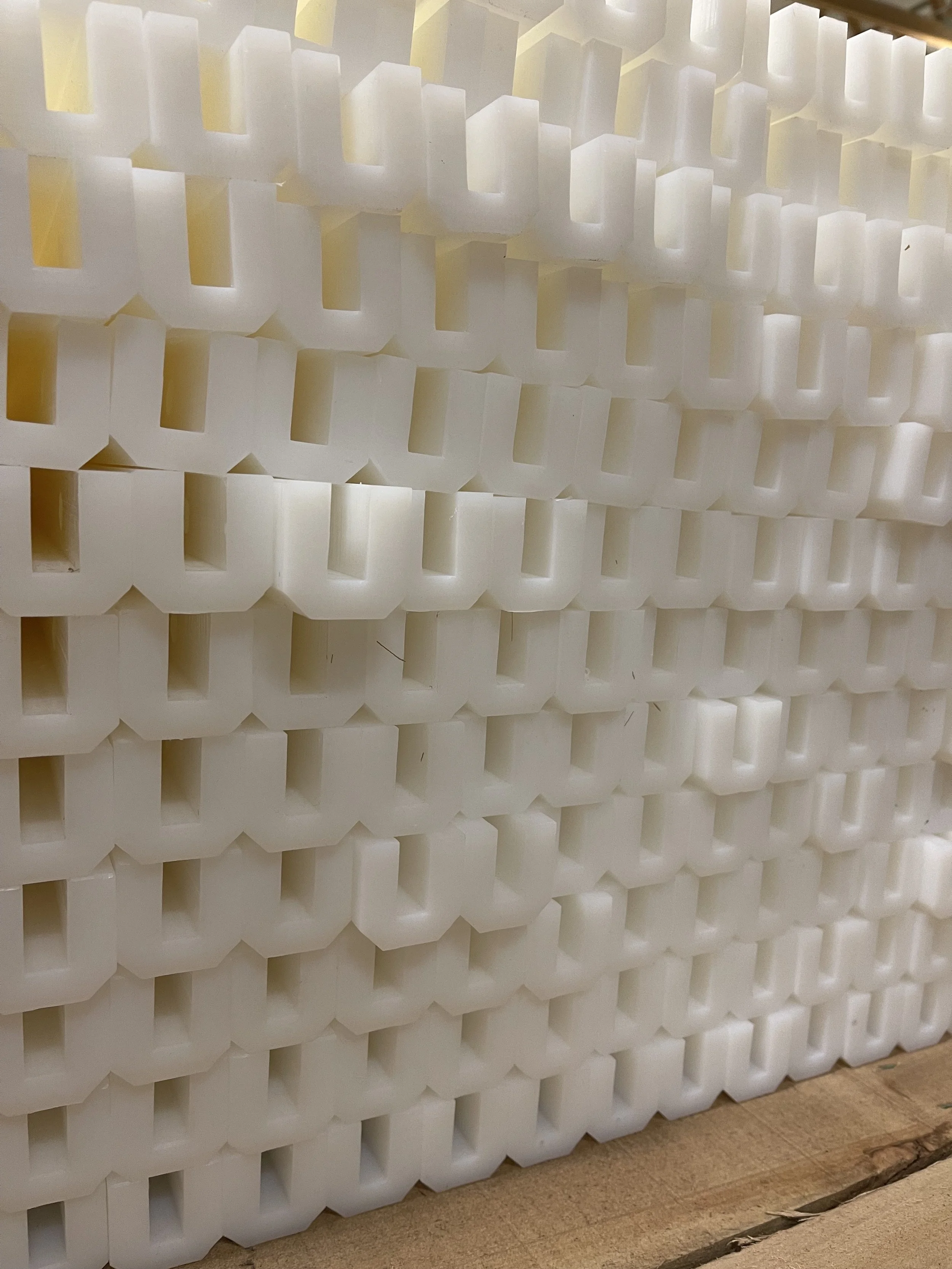 CNC routed plastic part, cnc routing unique materials