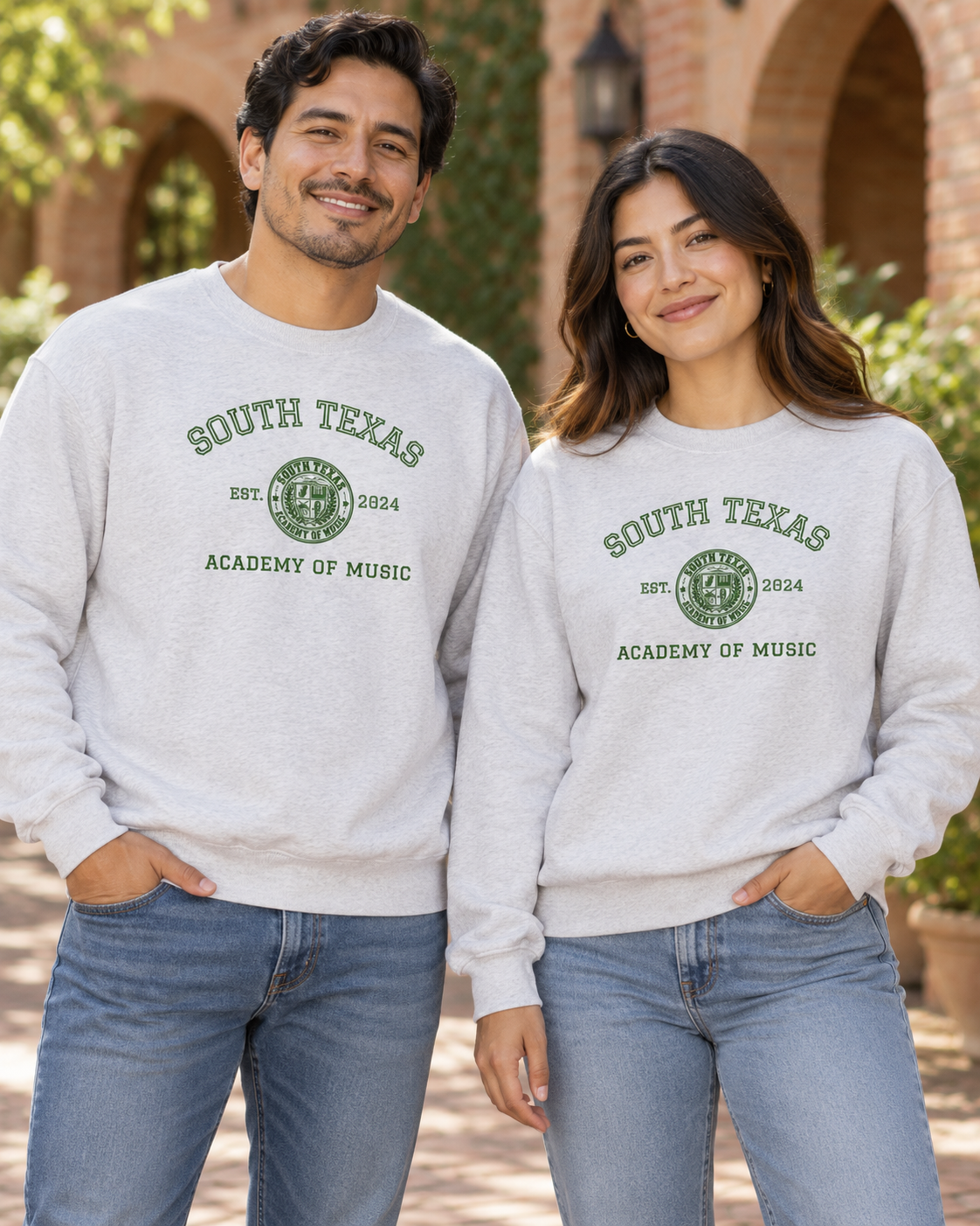 Friends in matching South Texas sweatshirts.png