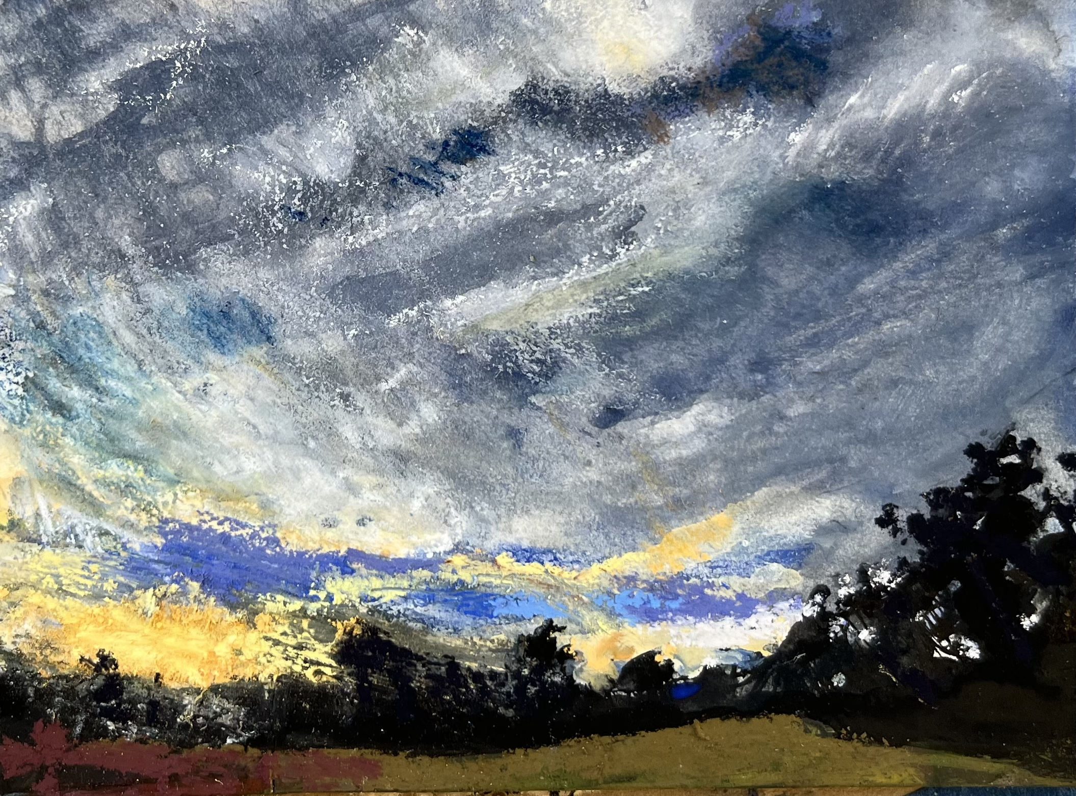 Cloud study / 3 x 4 / Watercolor / 2026