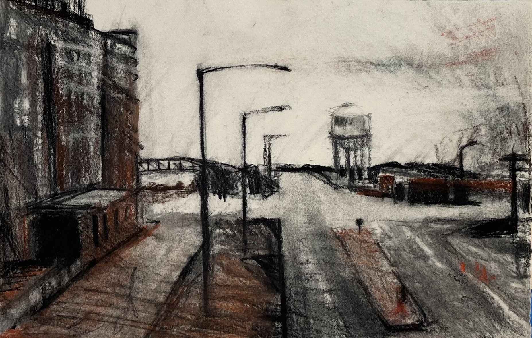 Study - Nebraska / 7 x 11 / Charcoal, red chalk / 2026