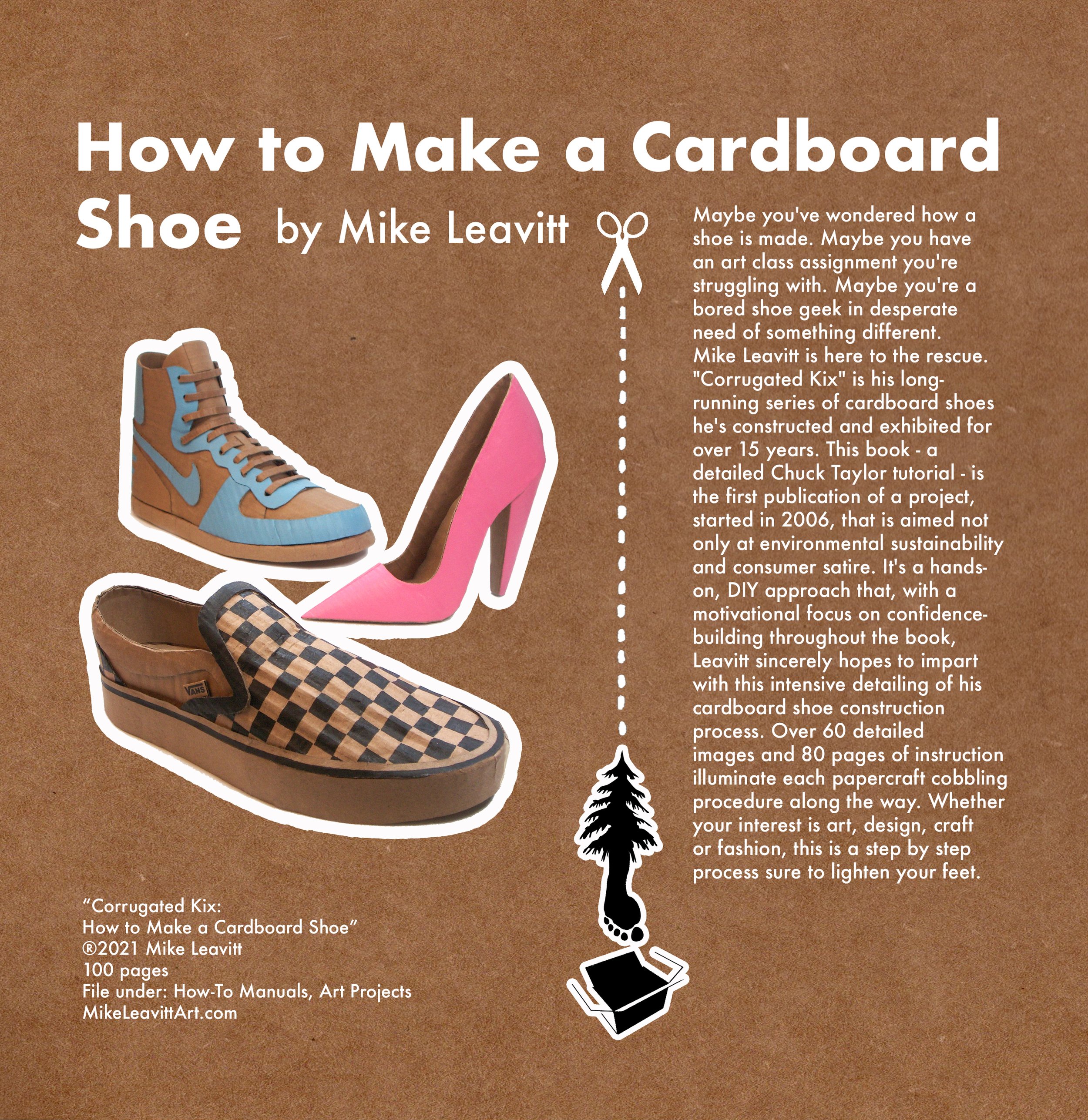 Mike Leavitt sneaker freak DIY cardboard shoe sculpting instructional tutorial manual