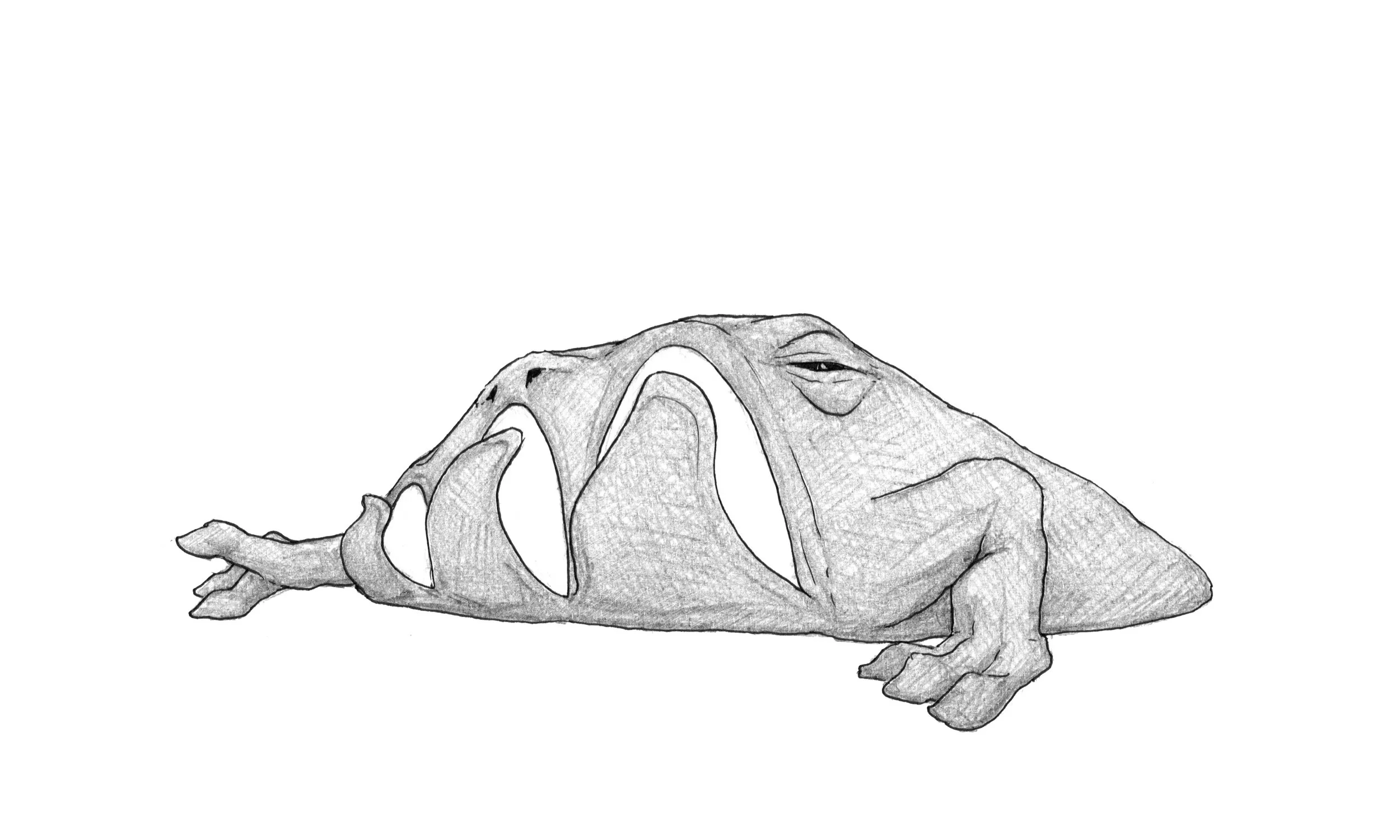 Artist Mike Leavitt monster fantasy drawing illustrating his book.