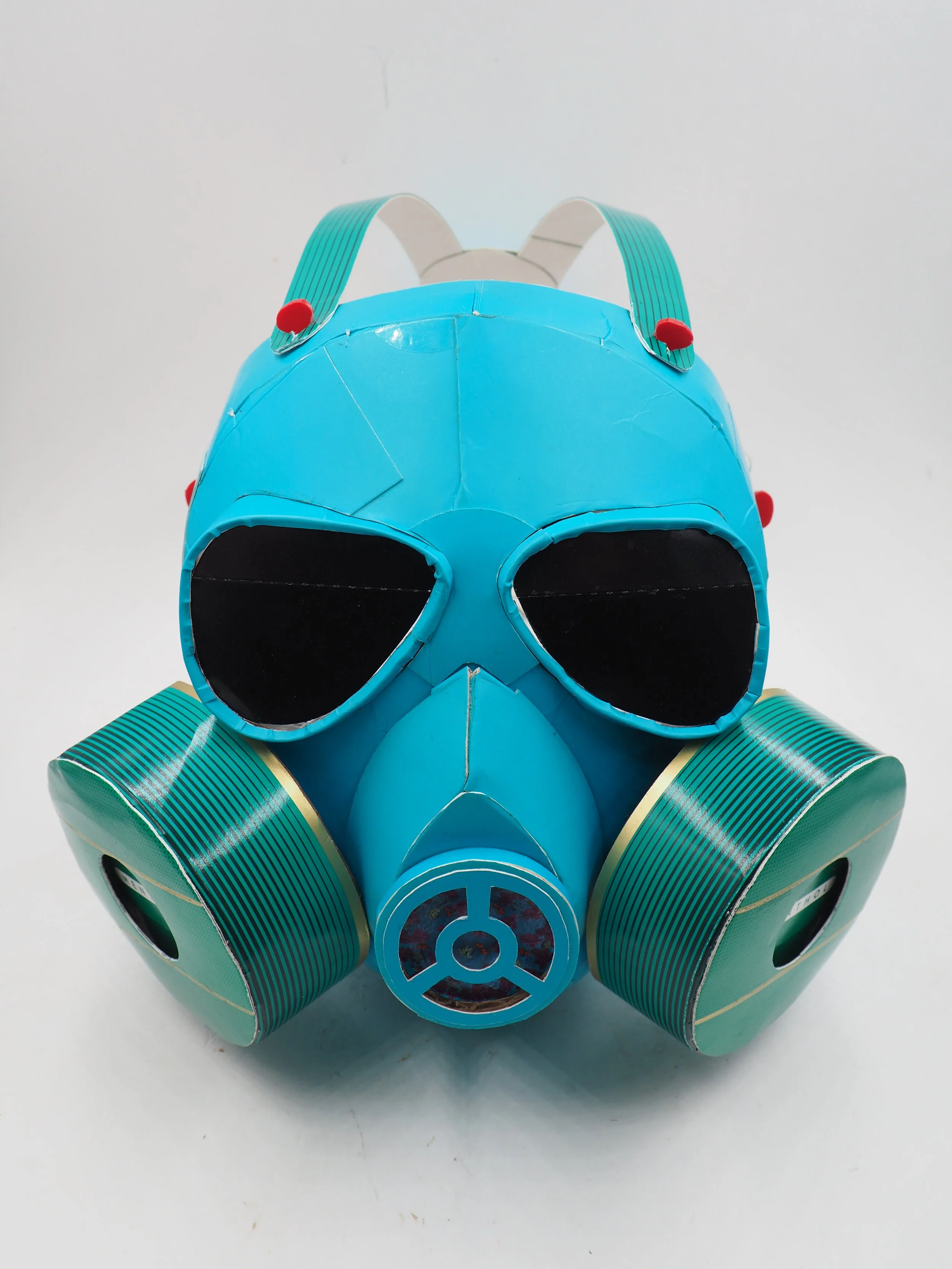 Gas Covid mask fossil fuel industry 2020 dumpster fire pop art sculpture recycled material satire