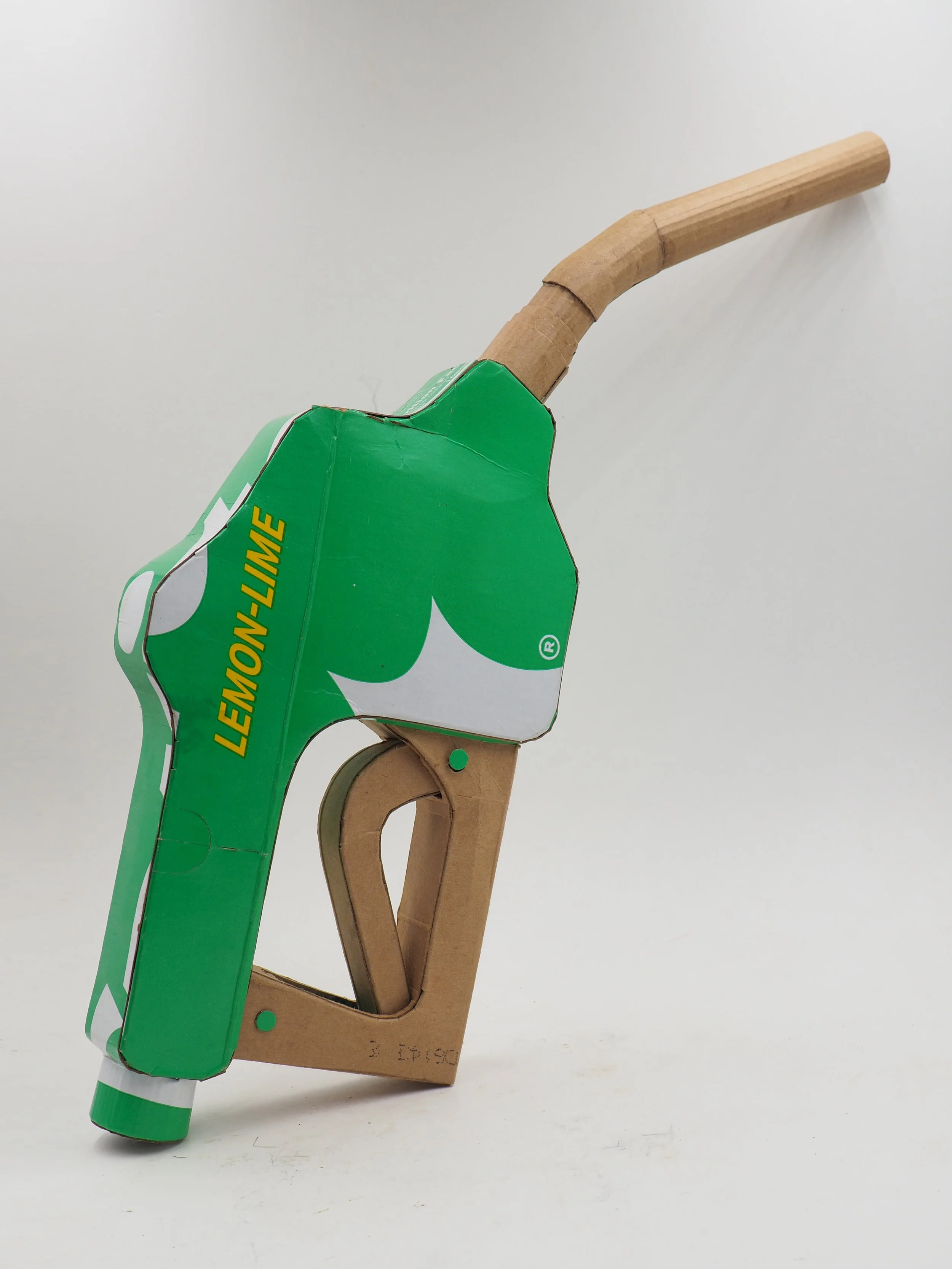 Big oil politics green Sprite soda satirical kinetic one-of-a-kind art sculpture