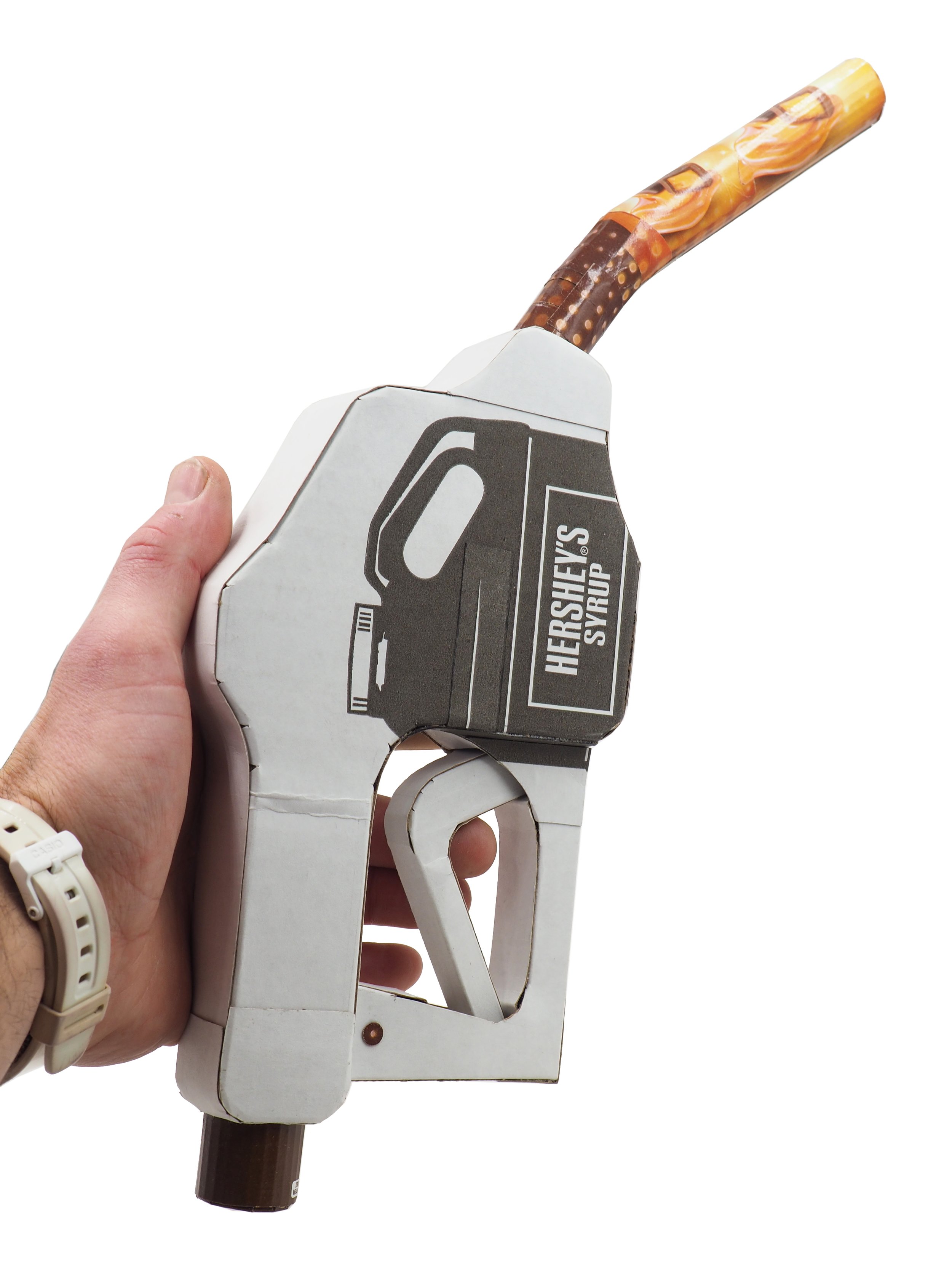 Big oil political satire kinetic art sculpture Hersheys chocolate syrup