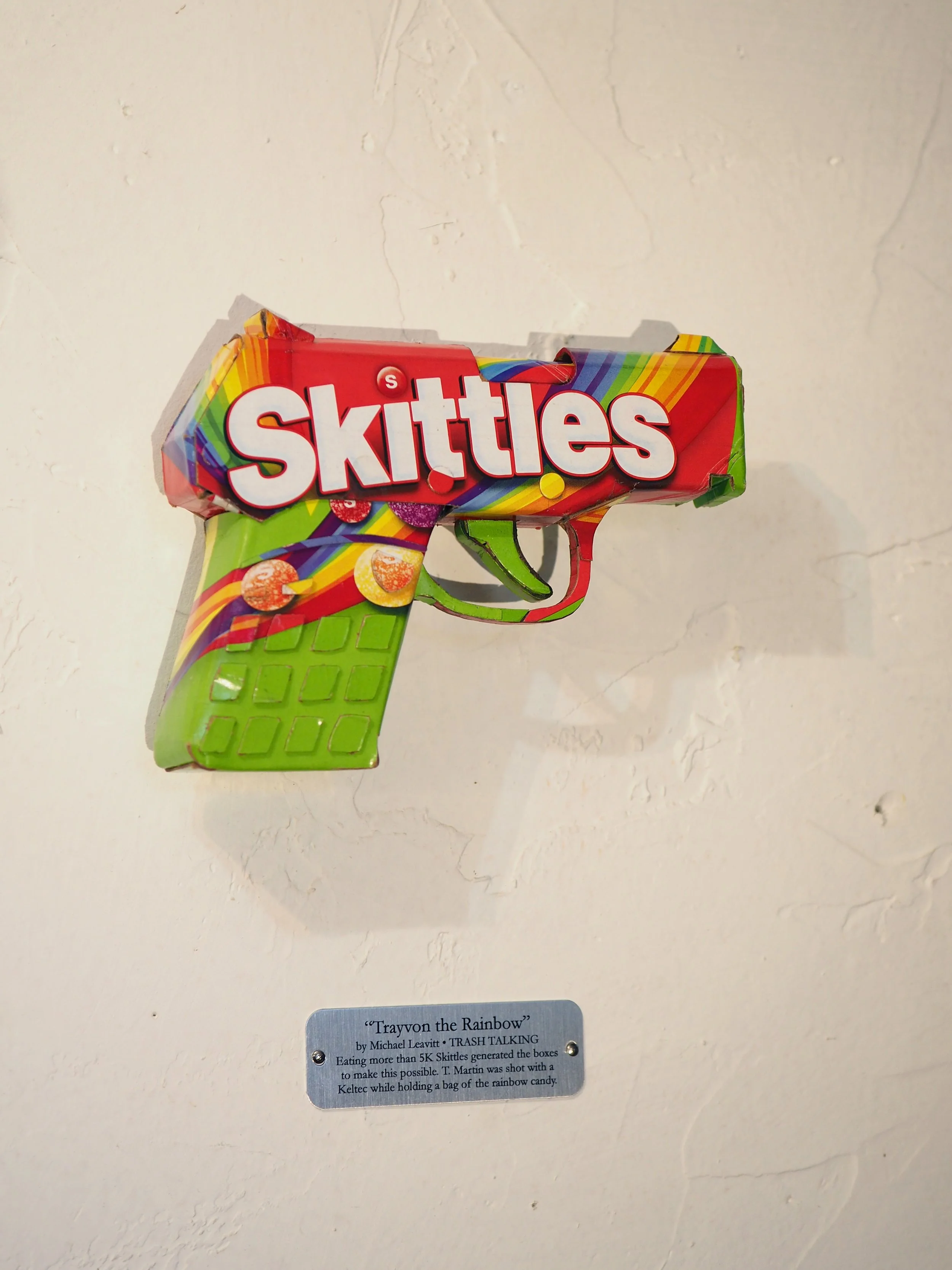 Trayvon Martin shooting gun lobby politics satirical art sculpture