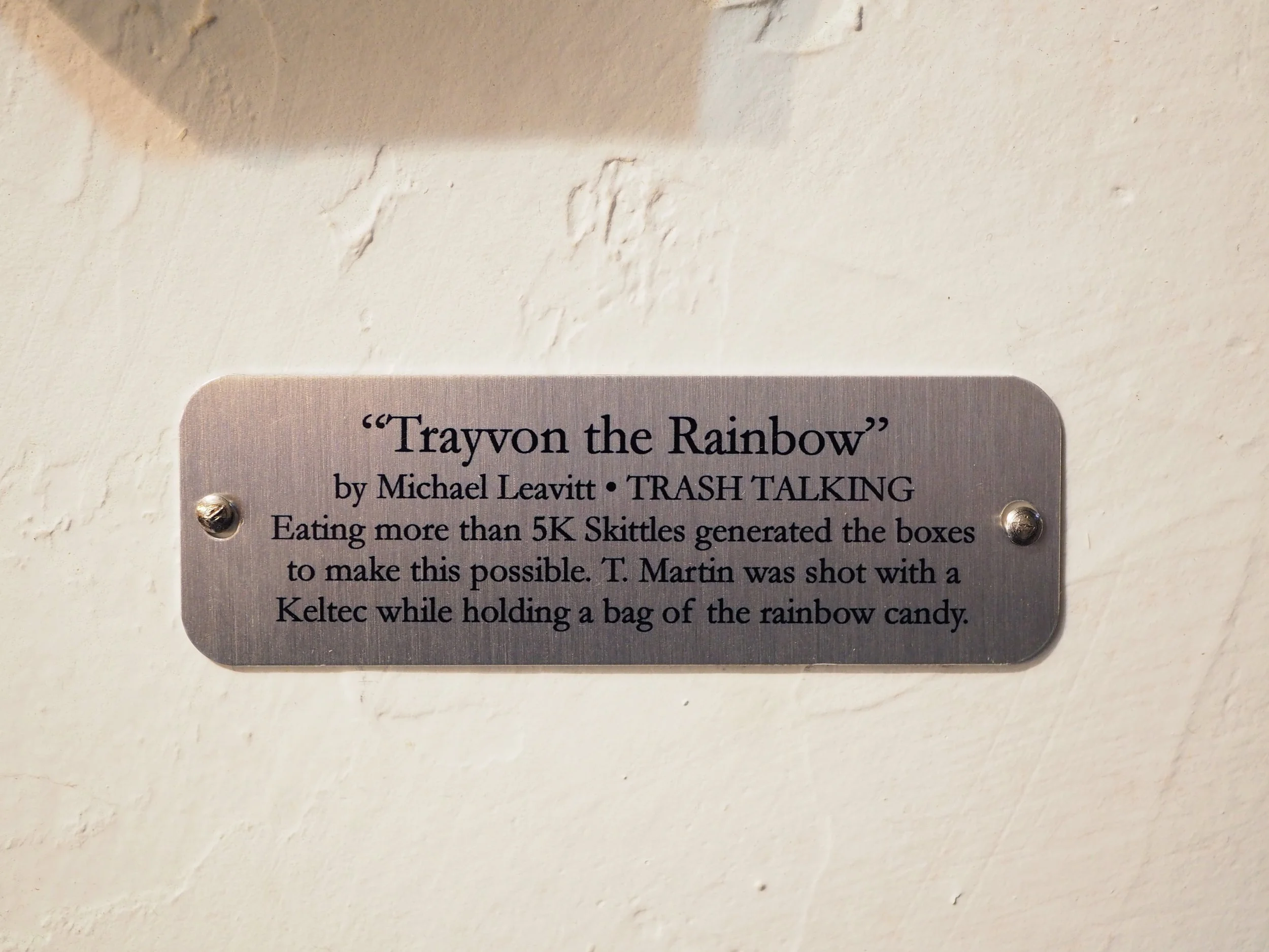 Trayvon Martin shooting gun lobby politics satirical art sculpture