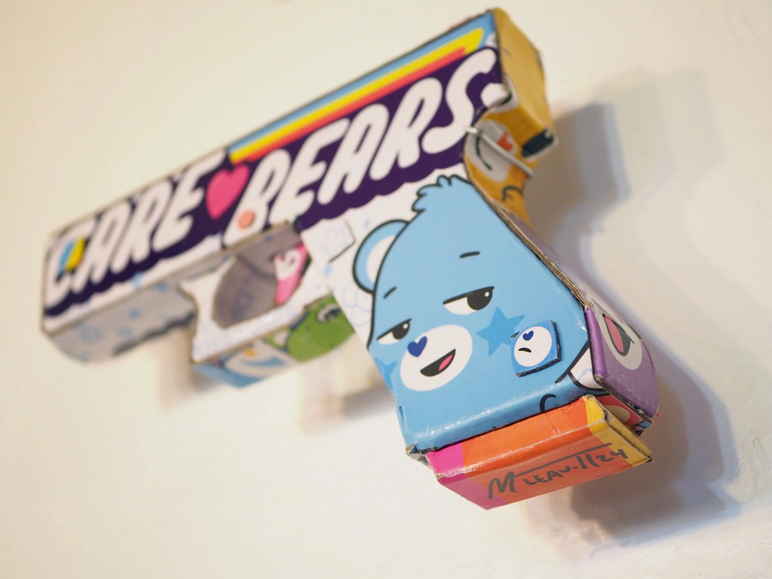 Mass shooting gun violence Care Bears American Greeting Card Company Ohio pop art sculpture political parody