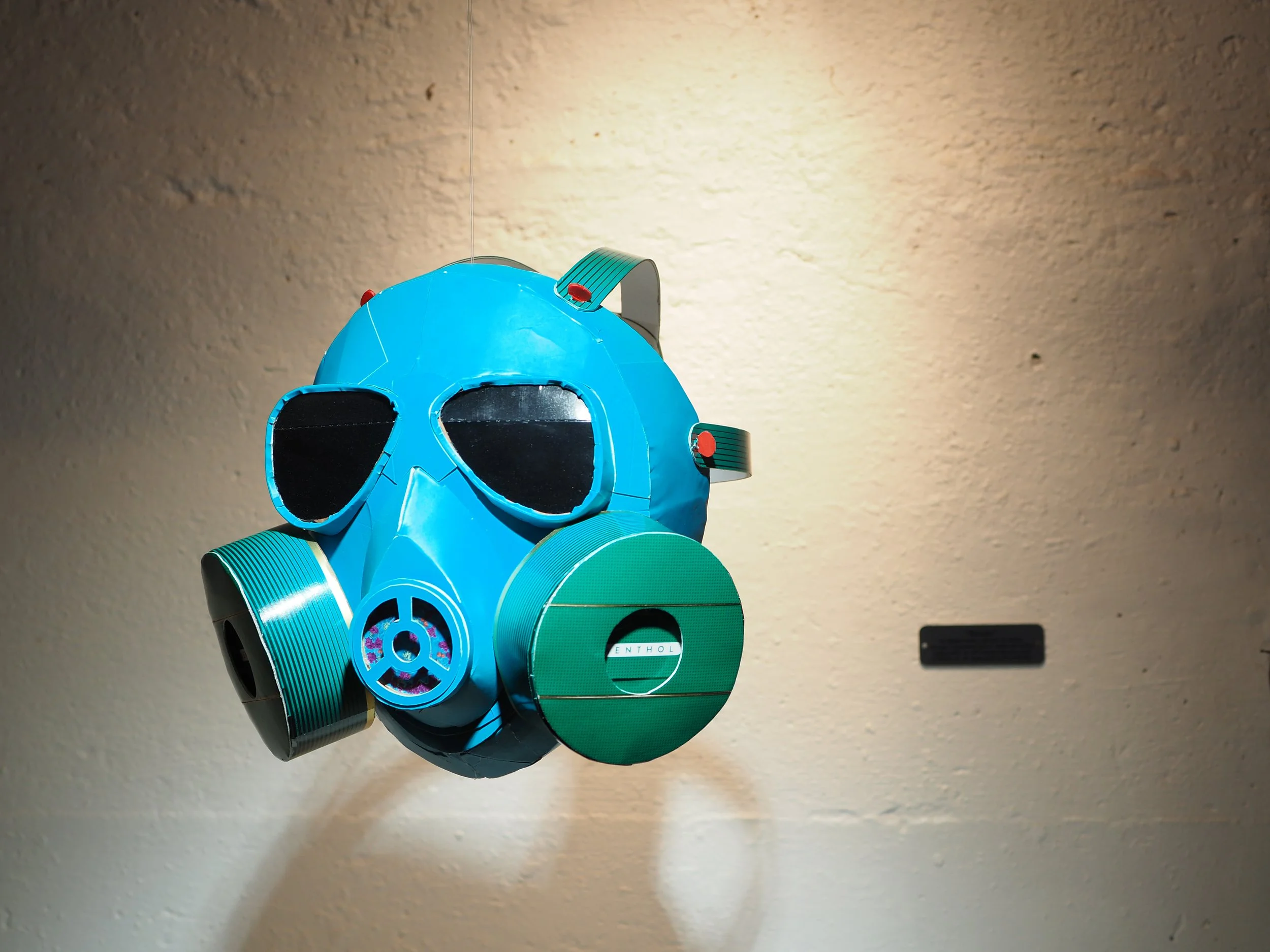 Gas Covid mask fossil fuel industry 2020 George Floyd art sculpture recycled material parody