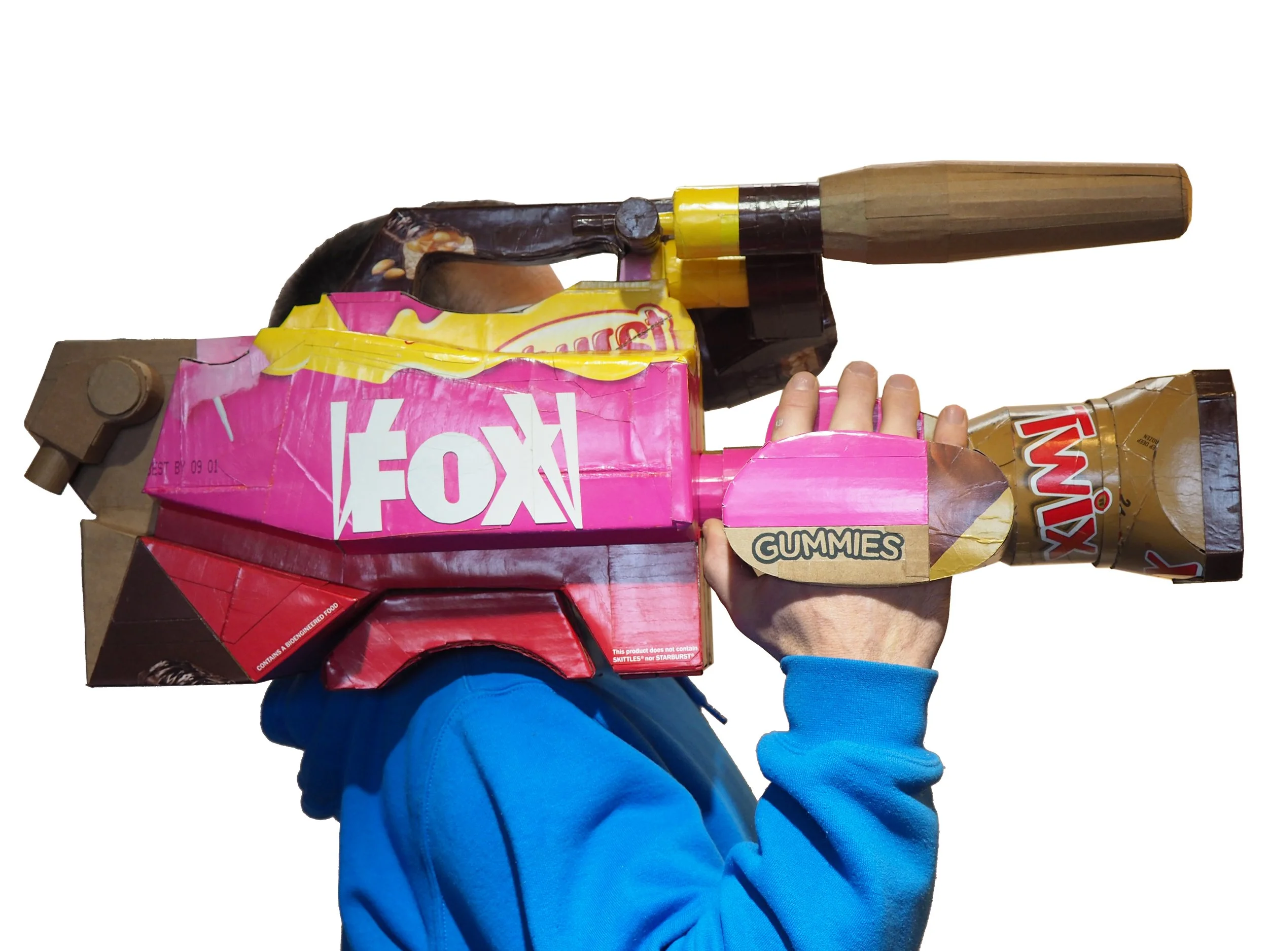Mars Wrigley Snickers Starburst Twix American Candy Fox TV News Right Wing Media Anti-Capitalist Political Parody Hand-Made Recycled Material Art Sculpture