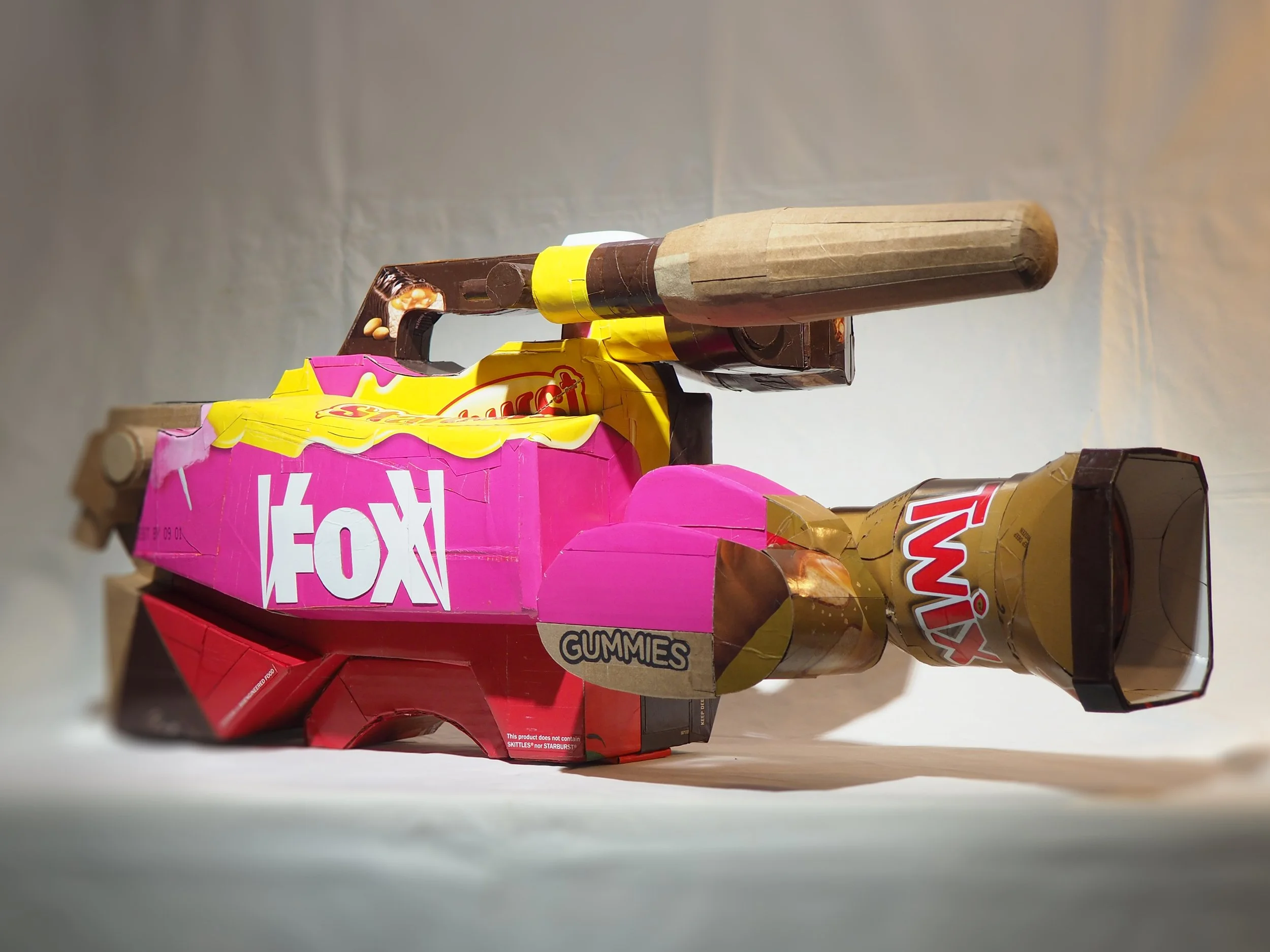 Mars Wrigley Snickers Starburst Twix American Candy Fox TV News Right Wing Media Anti-Capitalist Political Parody Hand-Made Recycled Material Art Sculpture