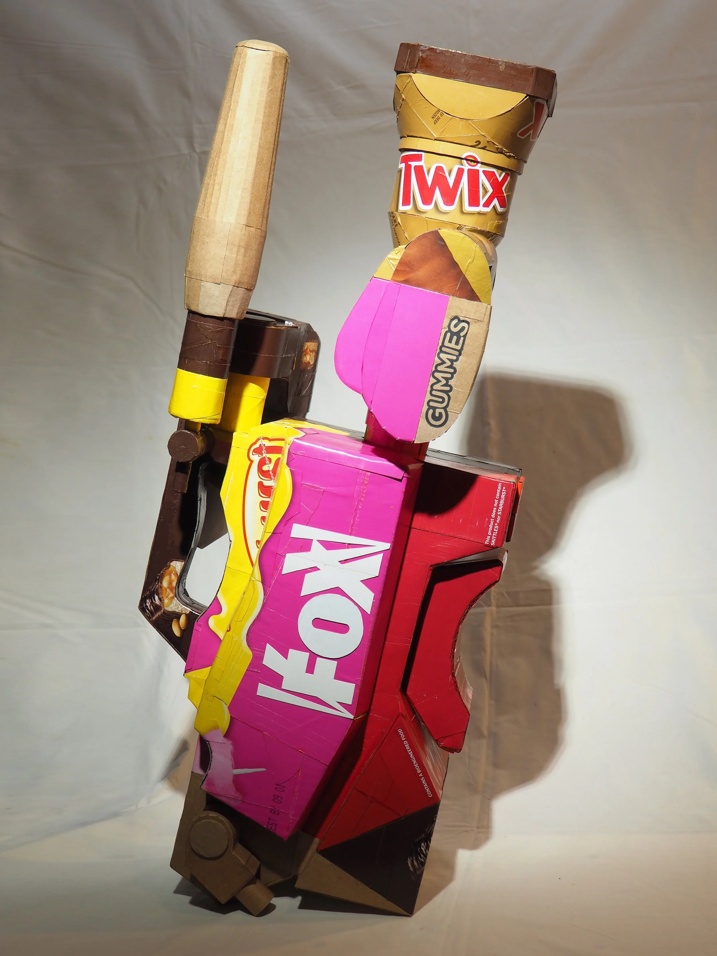 Mars Wrigley Snickers Starburst Twix American Candy Fox TV News Right Wing Media Anti-Capitalist Political Parody Hand-Made Recycled Material Art Sculpture