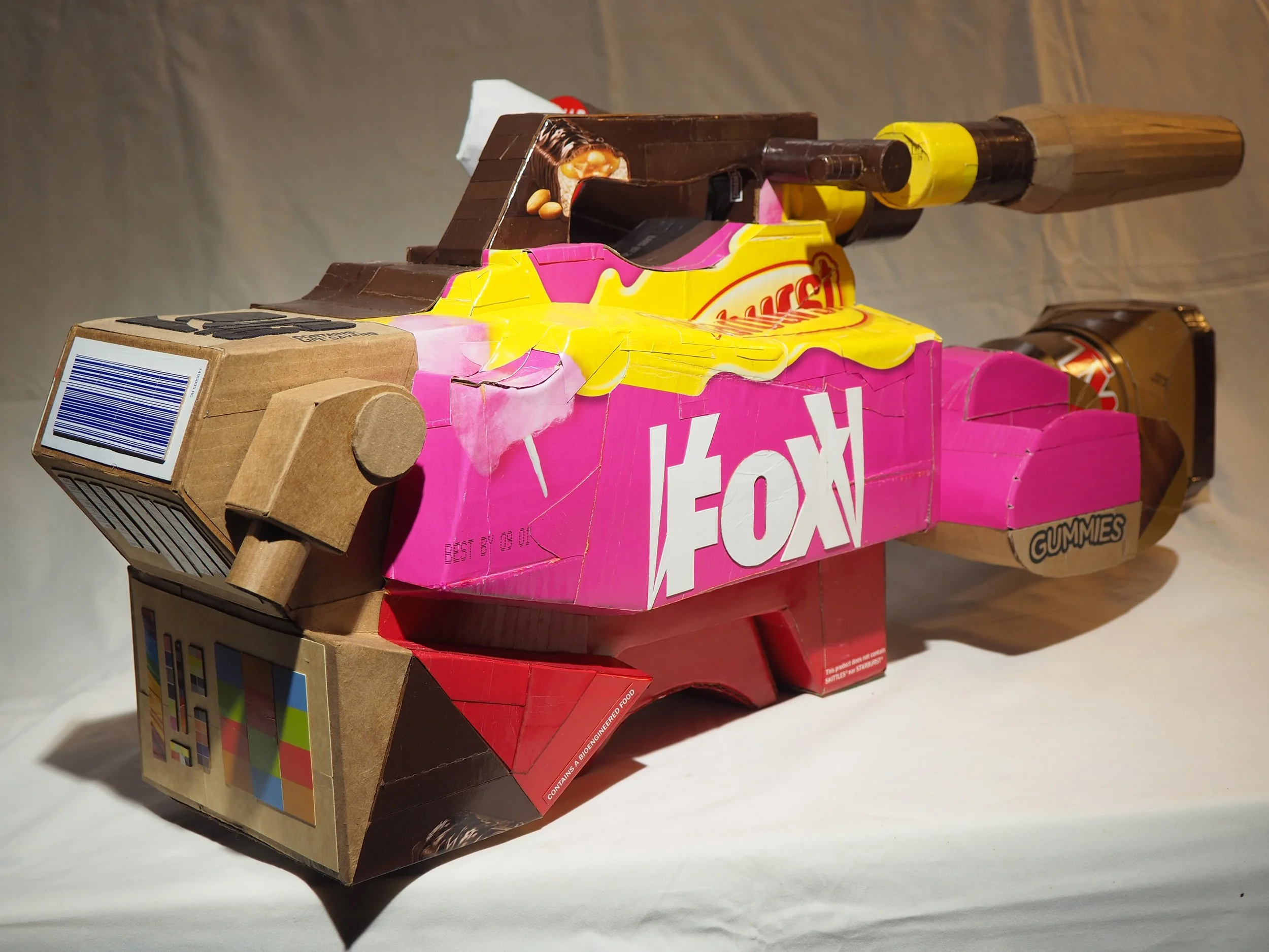 Mars Wrigley Snickers Starburst Twix American Candy Fox TV News Right Wing Media Anti-Capitalist Political Parody Hand-Made Recycled Material Art Sculpture