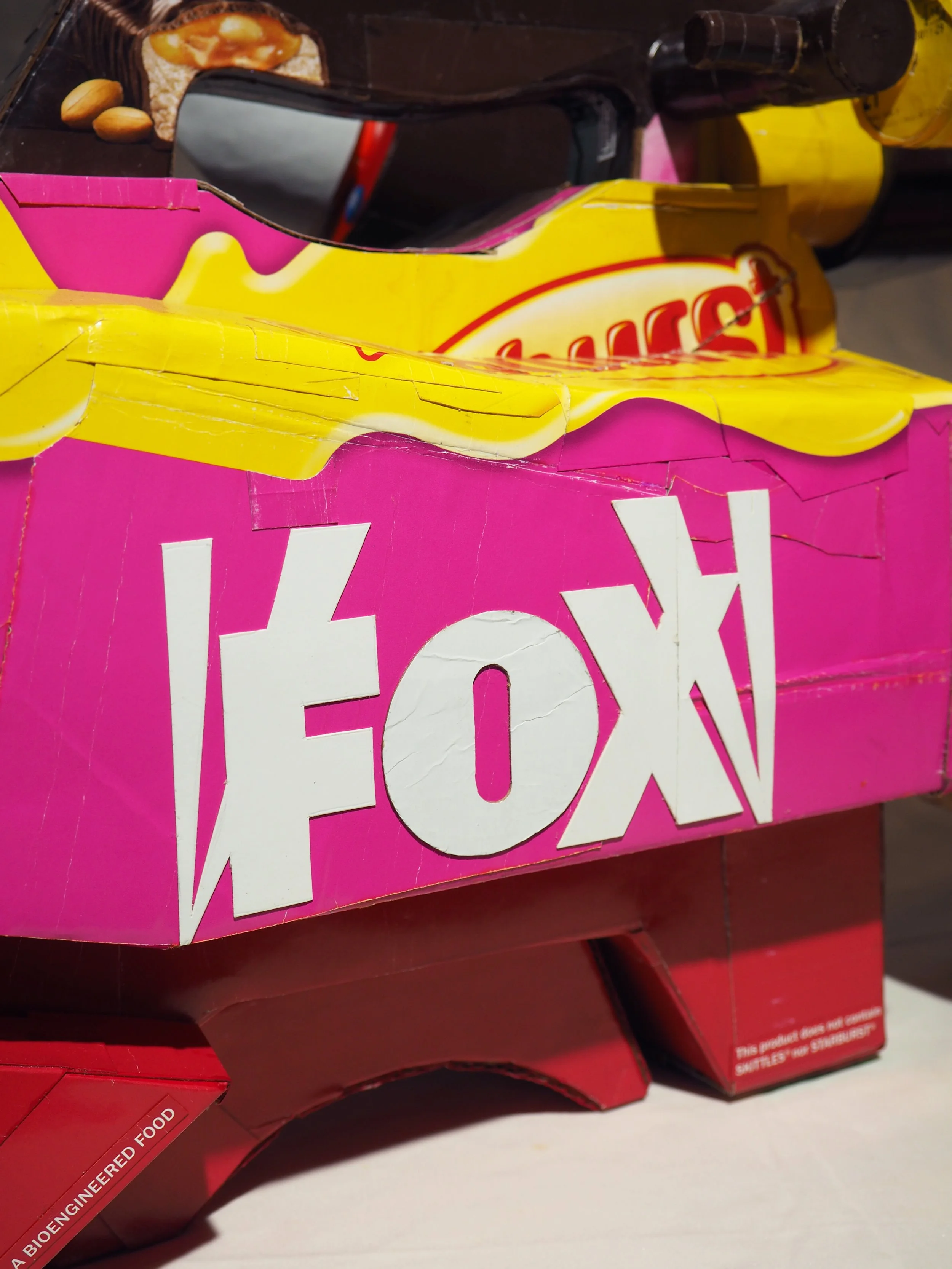 Mars Wrigley Snickers Starburst Twix American Candy Fox TV News Right Wing Media Anti-Capitalist Political Parody Hand-Made Recycled Material Art Sculpture
