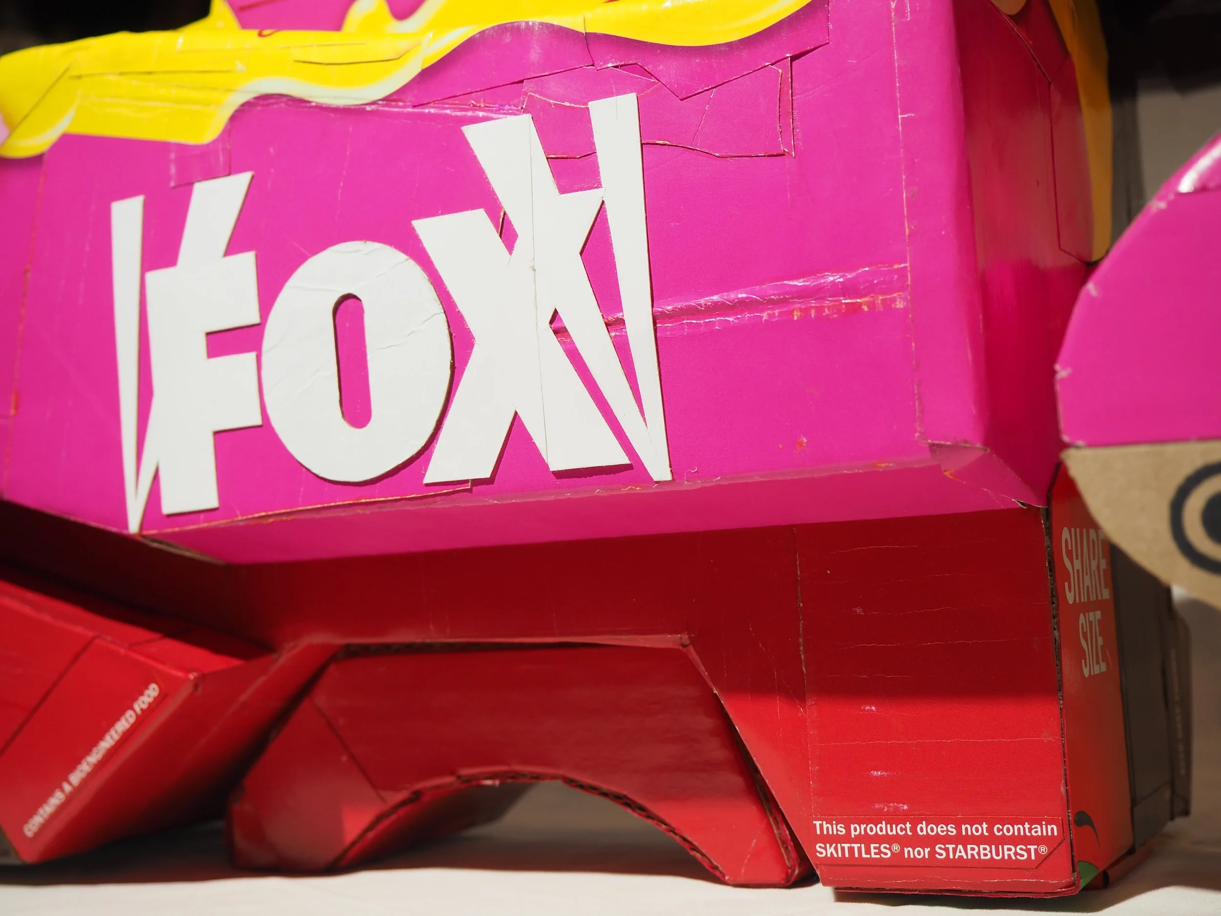 Mars Wrigley Snickers Starburst Twix American Candy Fox TV News Right Wing Media Anti-Capitalist Political Parody Hand-Made Recycled Material Art Sculpture