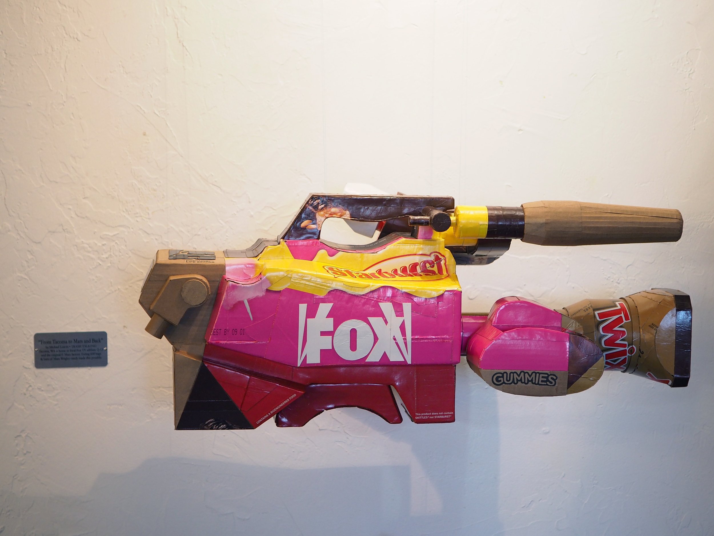 Mars Wrigley Snickers Starburst Twix American Candy Fox TV News Right Wing Media Anti-Capitalist Political Parody Hand-Made Recycled Material Art Sculpture