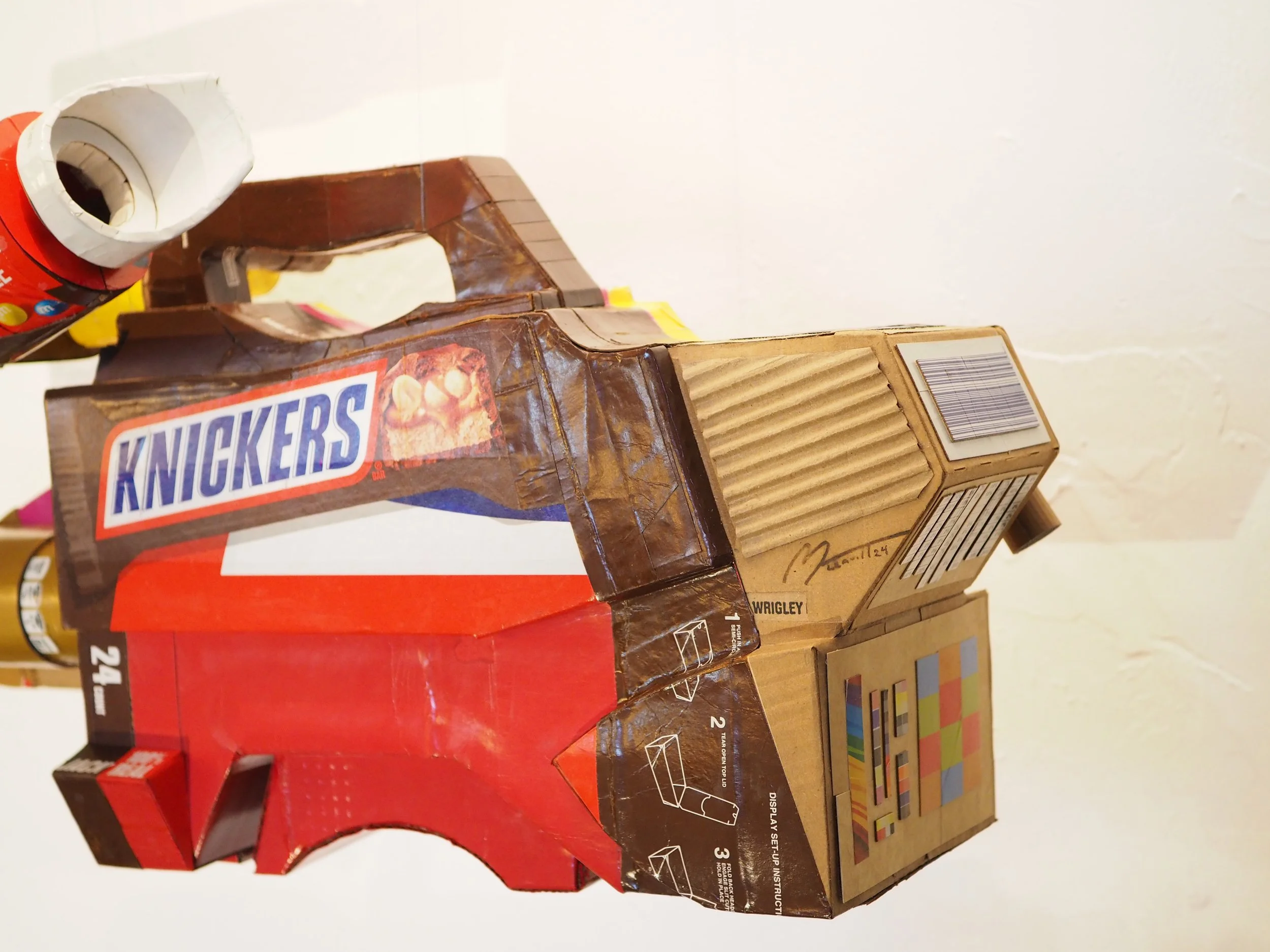 Mars Wrigley Snickers Starburst Twix American Candy Fox TV News Right Wing Media Anti-Capitalist Political Parody Hand-Made Recycled Material Art Sculpture