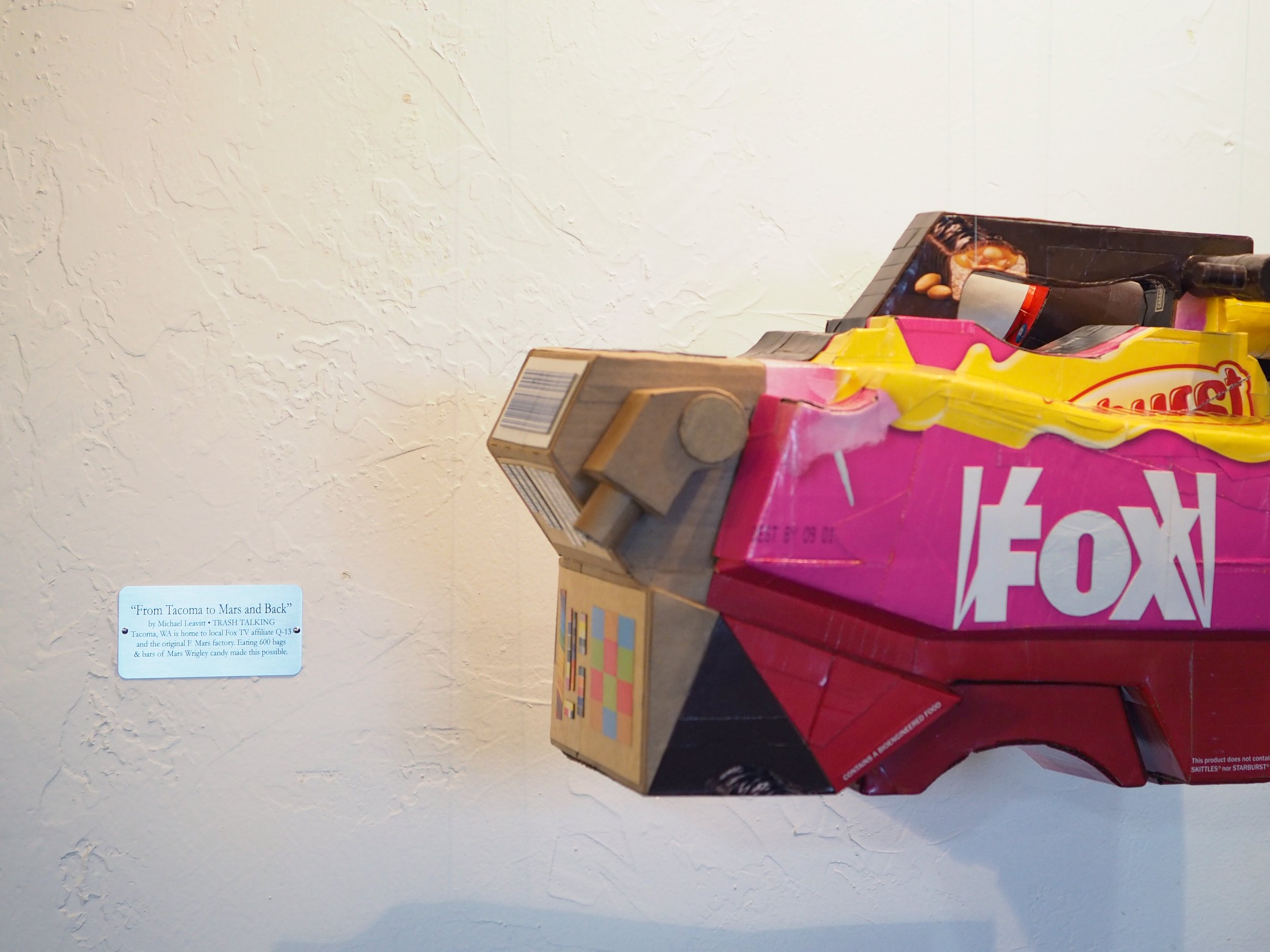 Mars Wrigley Snickers Starburst Twix American Candy Fox TV News Right Wing Media Anti-Capitalist Political Parody Hand-Made Recycled Material Art Sculpture