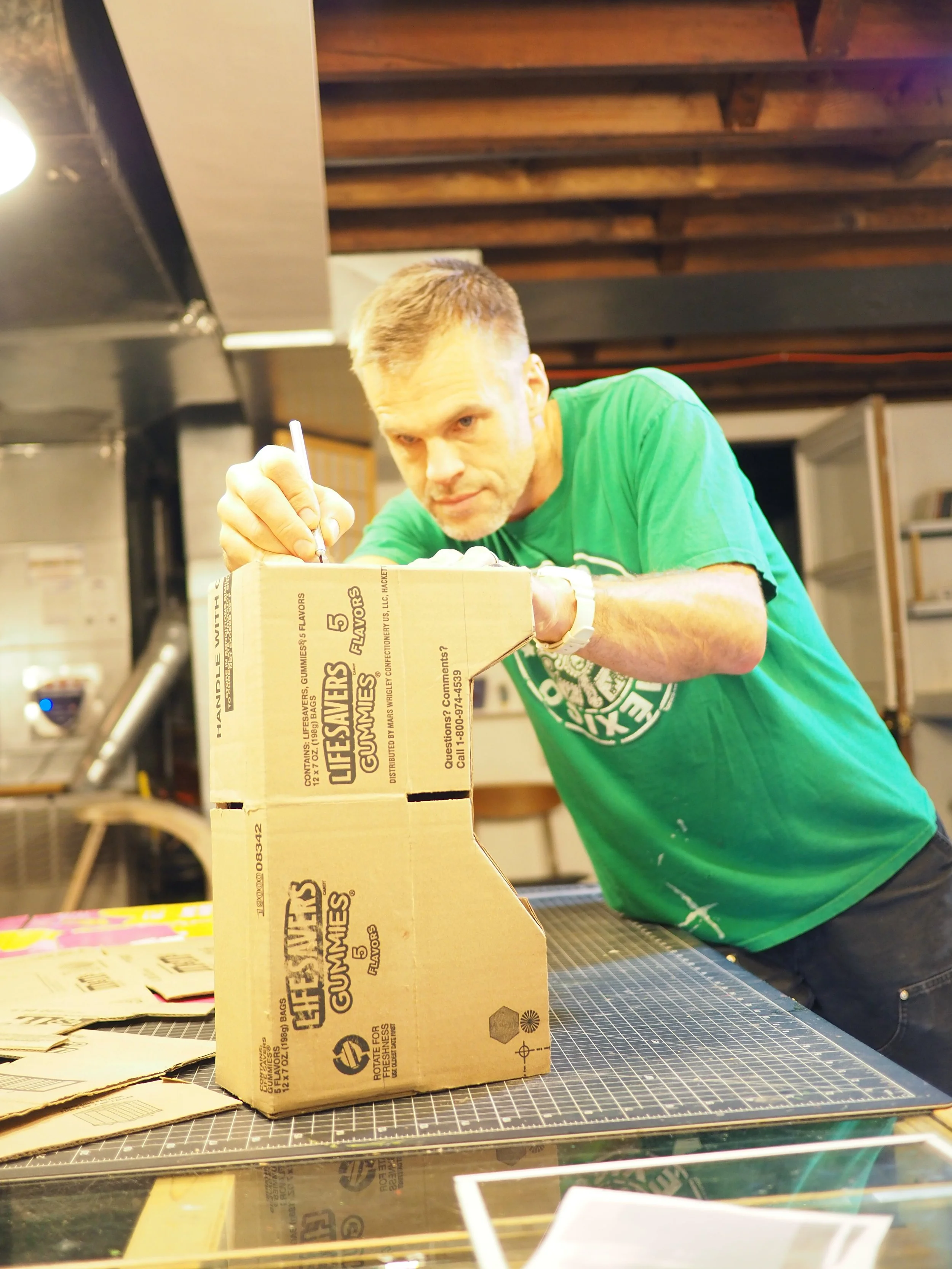 Mars Wrigley Snickers Starburst Twix American Candy Fox TV News Right Wing Media Anti-Capitalist Political Parody Hand-Made Recycled Material Art Sculpture Making Process