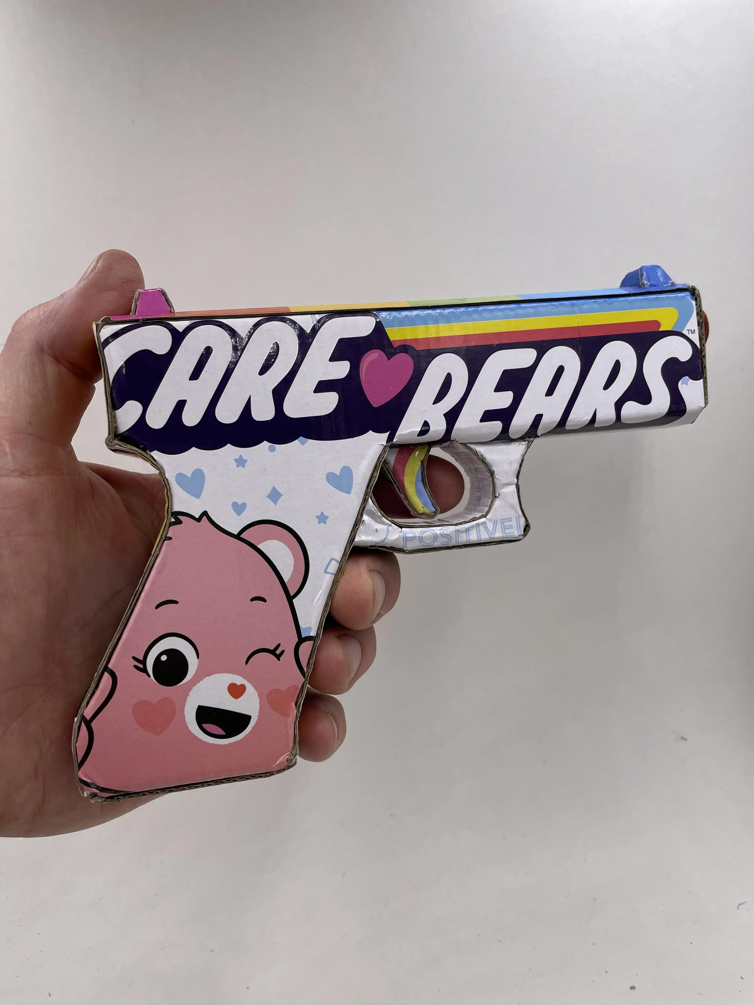 Mass shooting gun violence Care Bears American Greeting Card Company pop art sculpture political parody