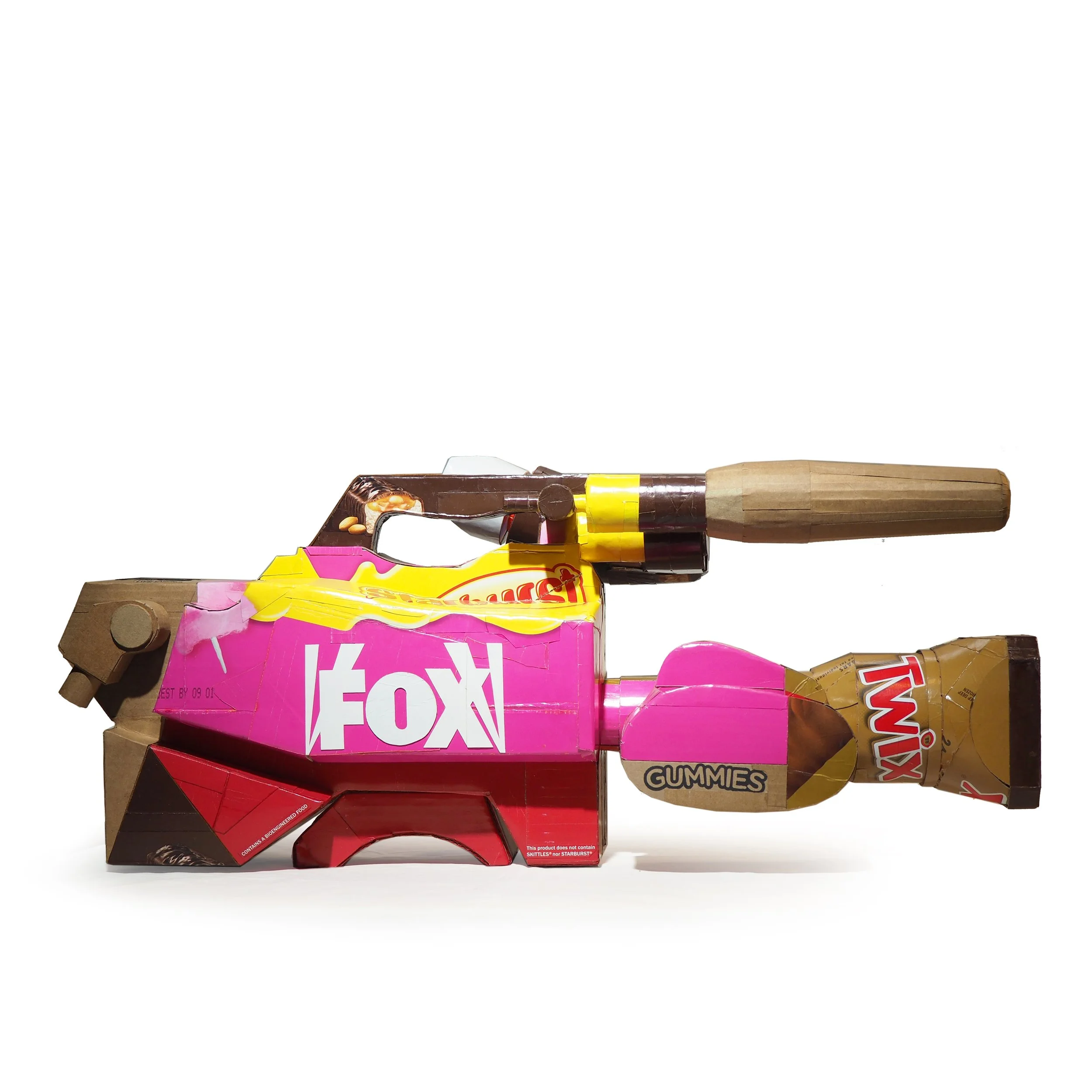 Mars Wrigley Snickers Starburst Twix American Candy Fox TV News Right Wing Media Anti-Capitalist Political Parody Hand-Made Recycled Material Art Sculpture